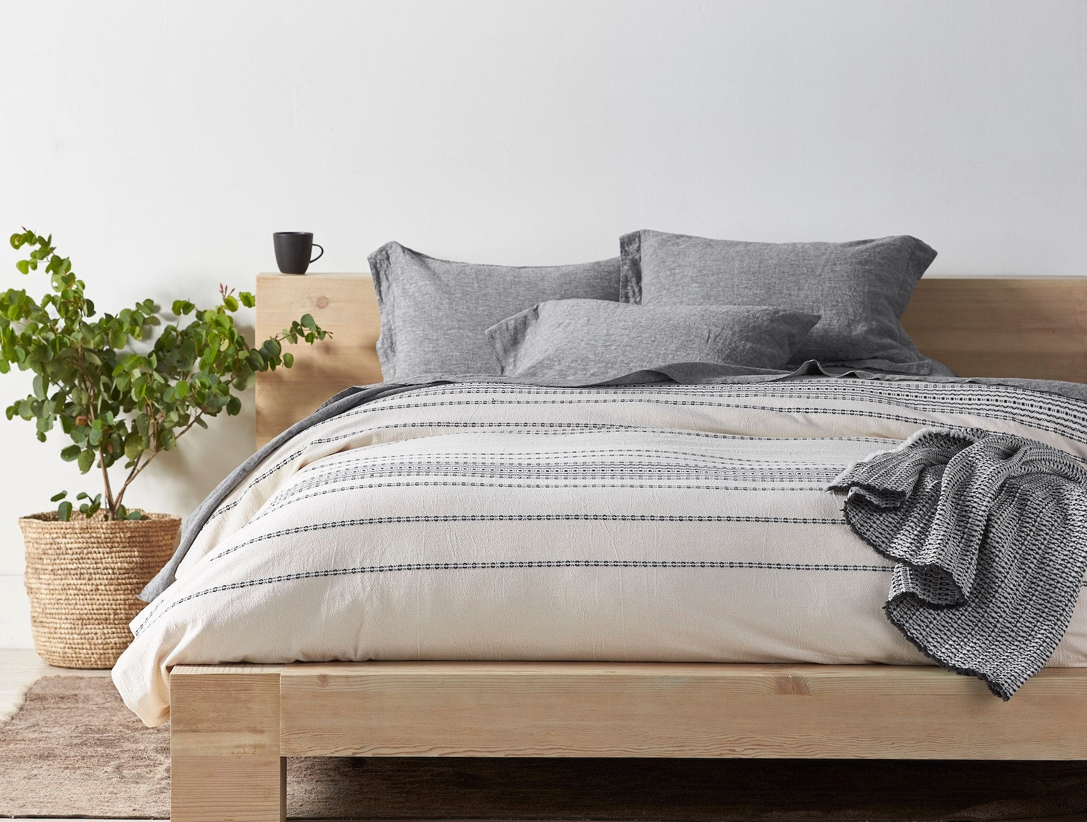 Rippled Stripe Organic Duvet Cover - Renewed - Image 4