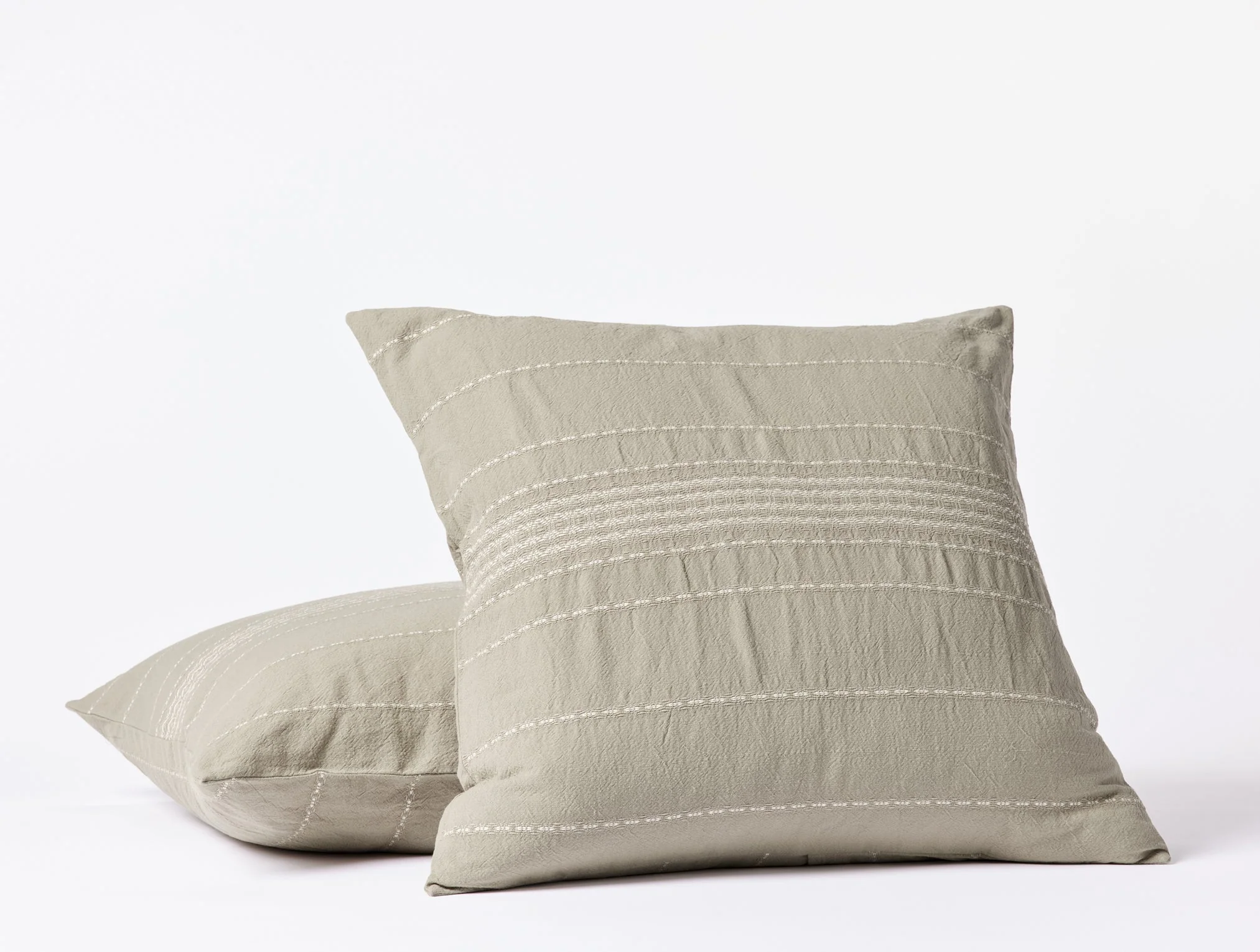Rippled Stripe Organic Sham - Renewed