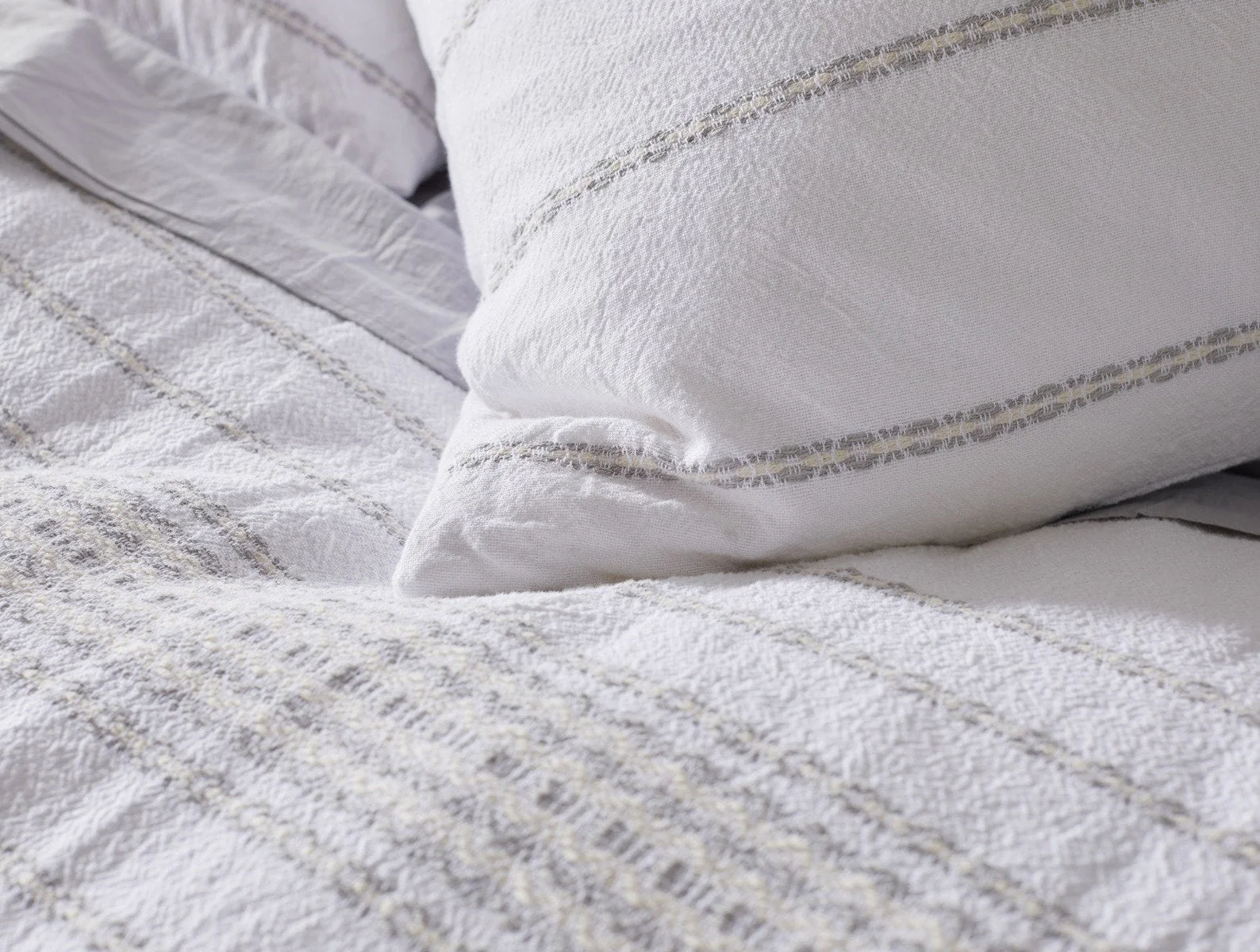 Rippled Stripe Organic Sham - Renewed - Image 5