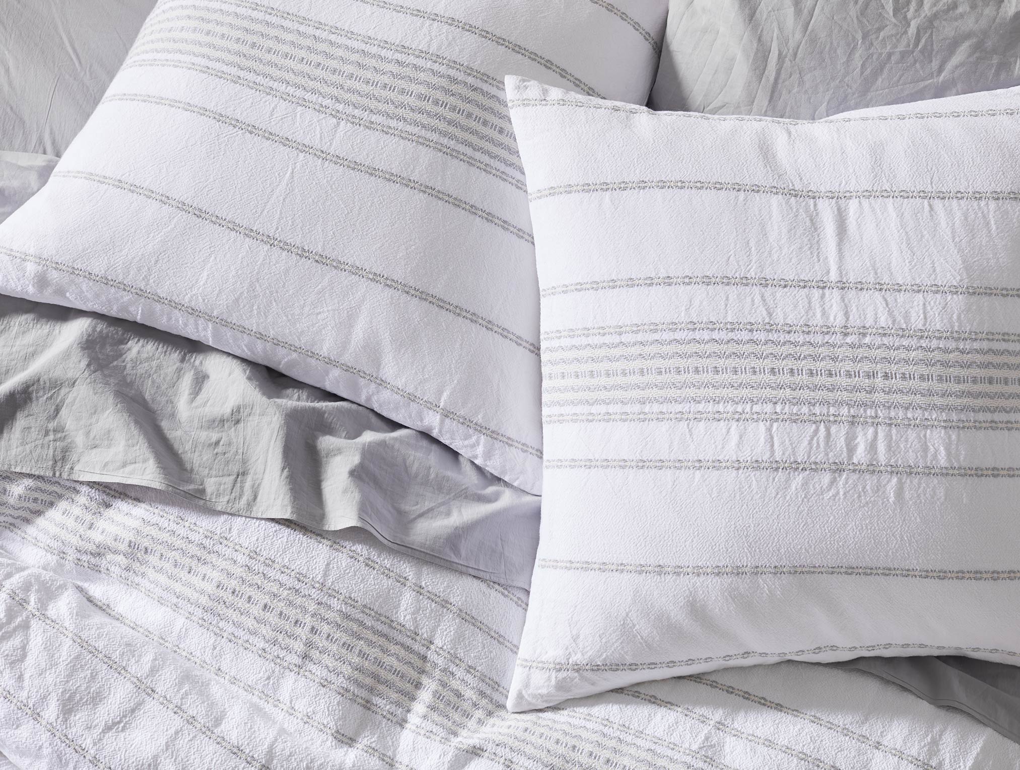 Rippled Stripe Organic Sham - Renewed - Image 7