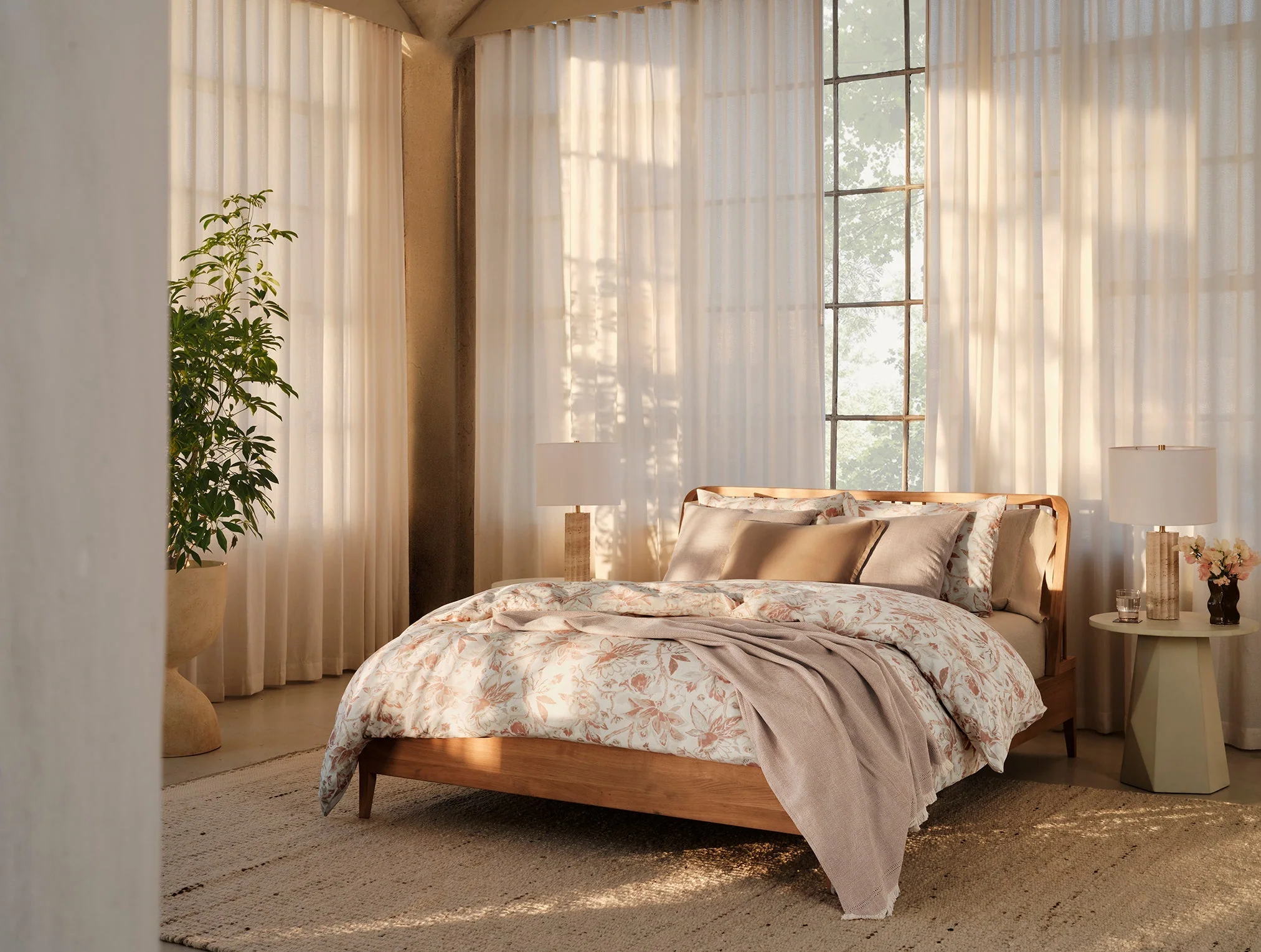 Sea Bloom Print Duvet Cover - Image 2