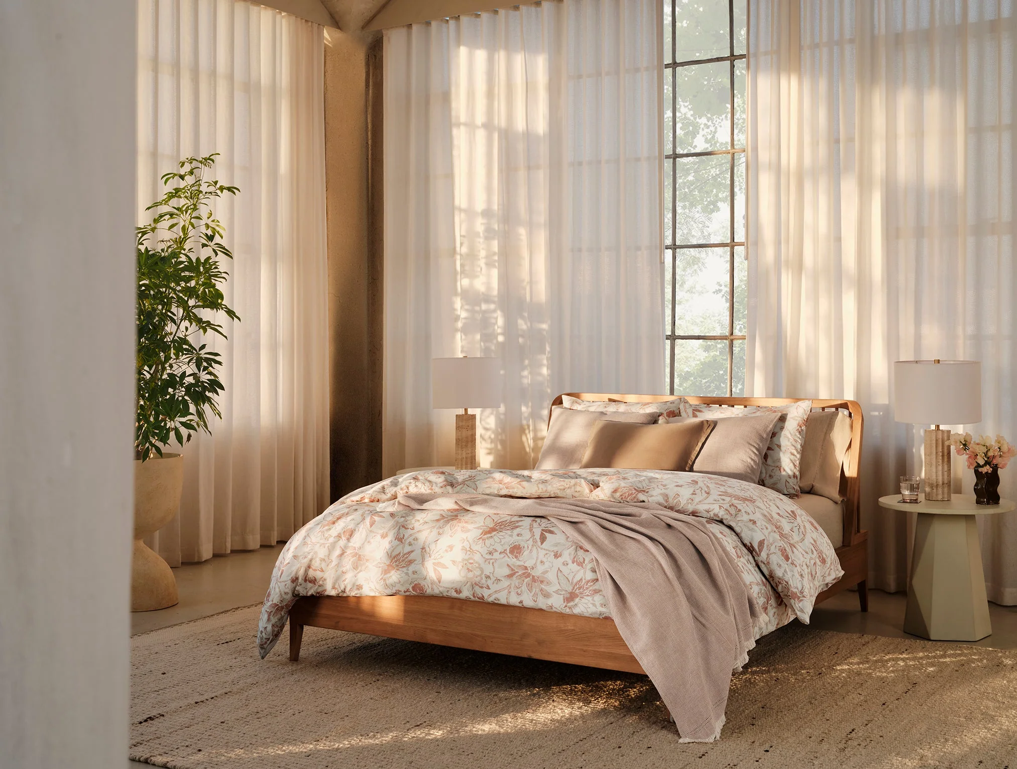 Sea Bloom Print Duvet Set - Image 2