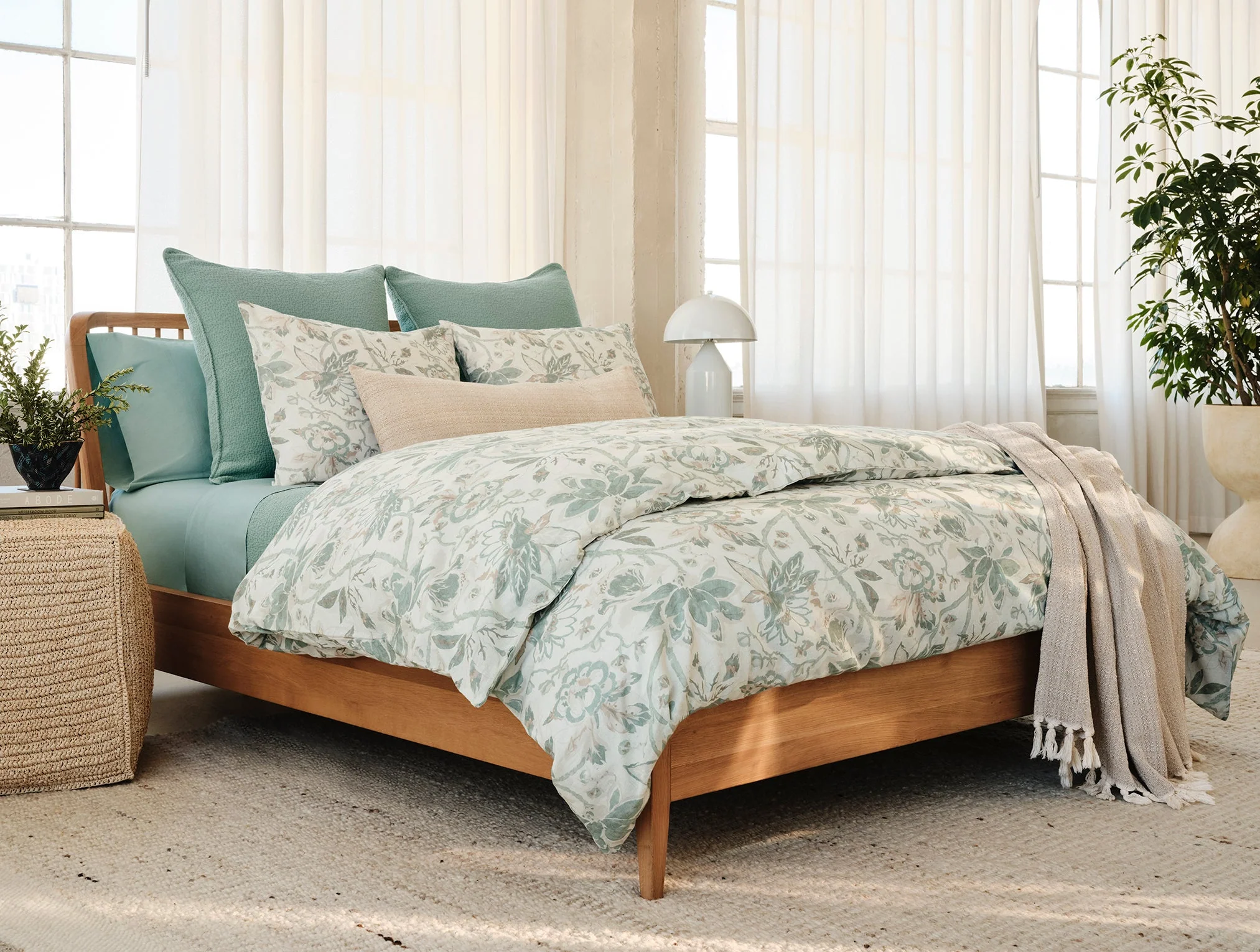 Sea Bloom Print Duvet Set - Image 4