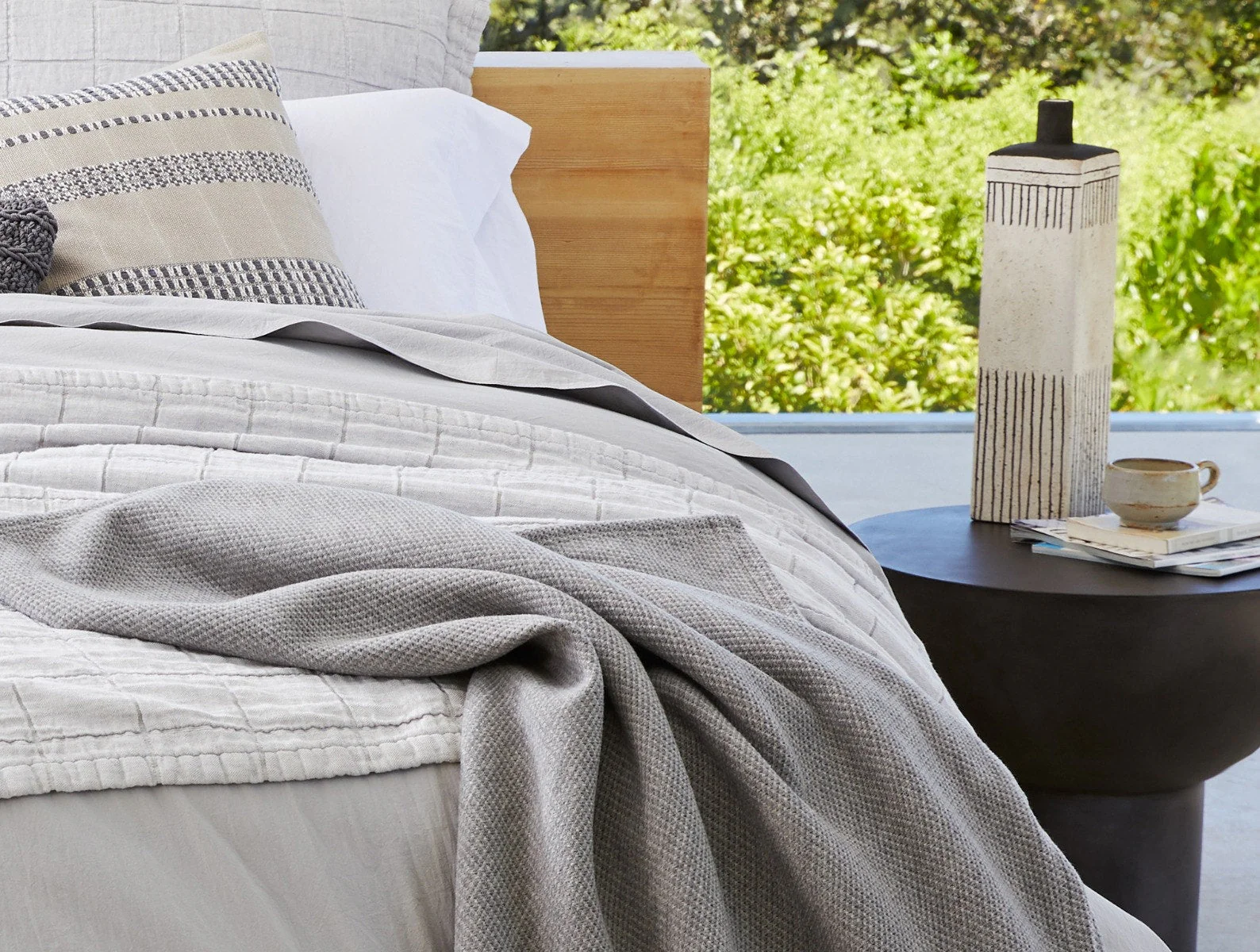 Sequoia Washable Organic Cotton and Wool Throw - Image 2