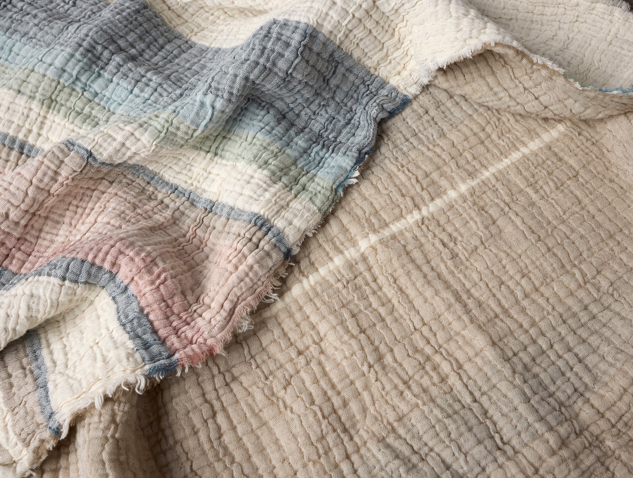 Topanga Organic Matelasse Striped Throw - Image 6
