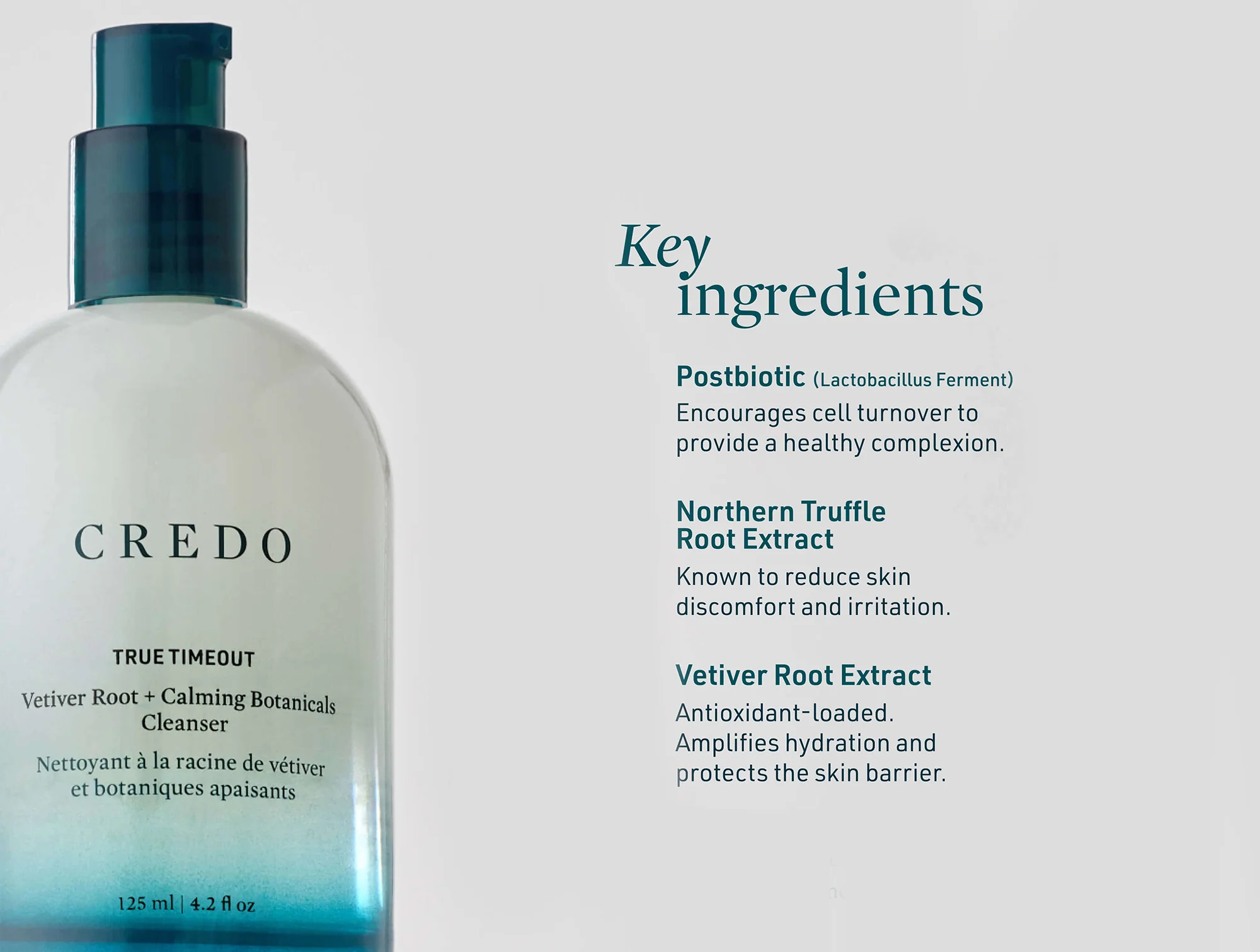 Credo True Timeout Vetiver Root + Calming Botanicals Cleanser for Sensitive Skin - Image 6