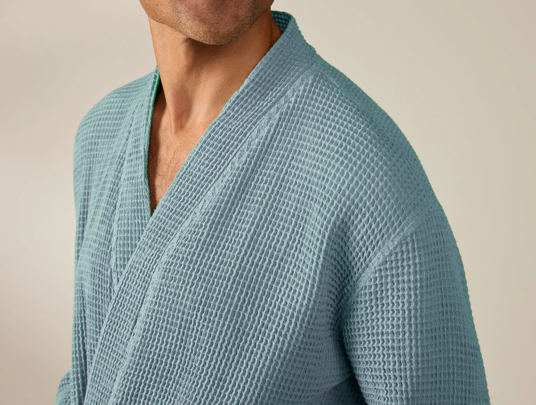 Unisex Organic Waffle Robe - Renewed - Image 8