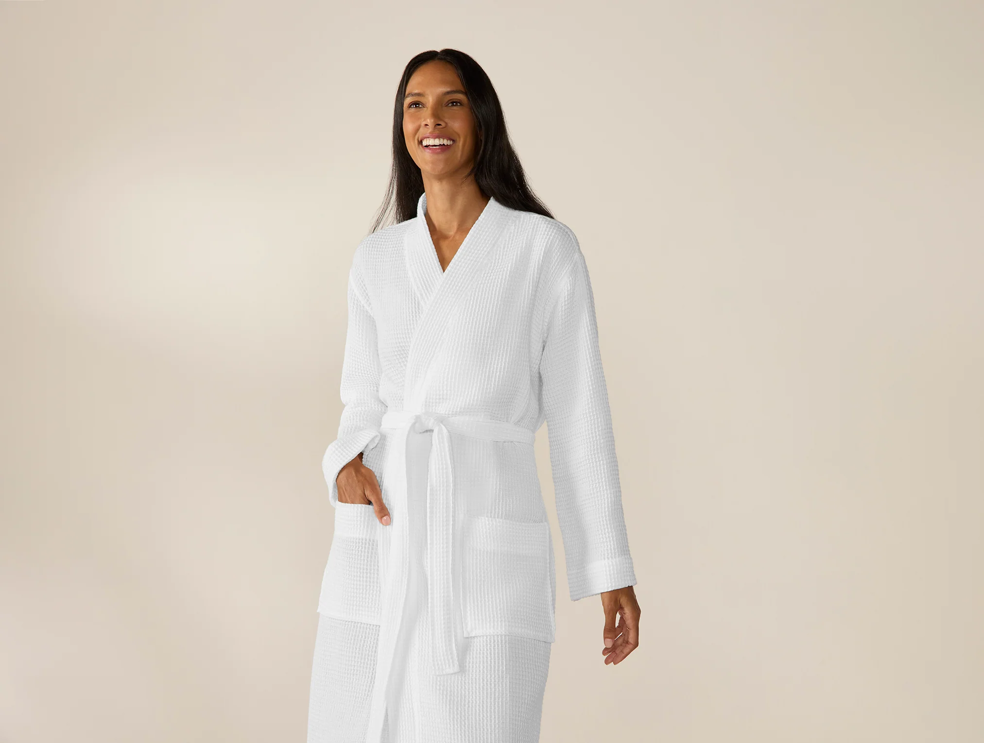 Unisex Organic Waffle Robe - Image 4