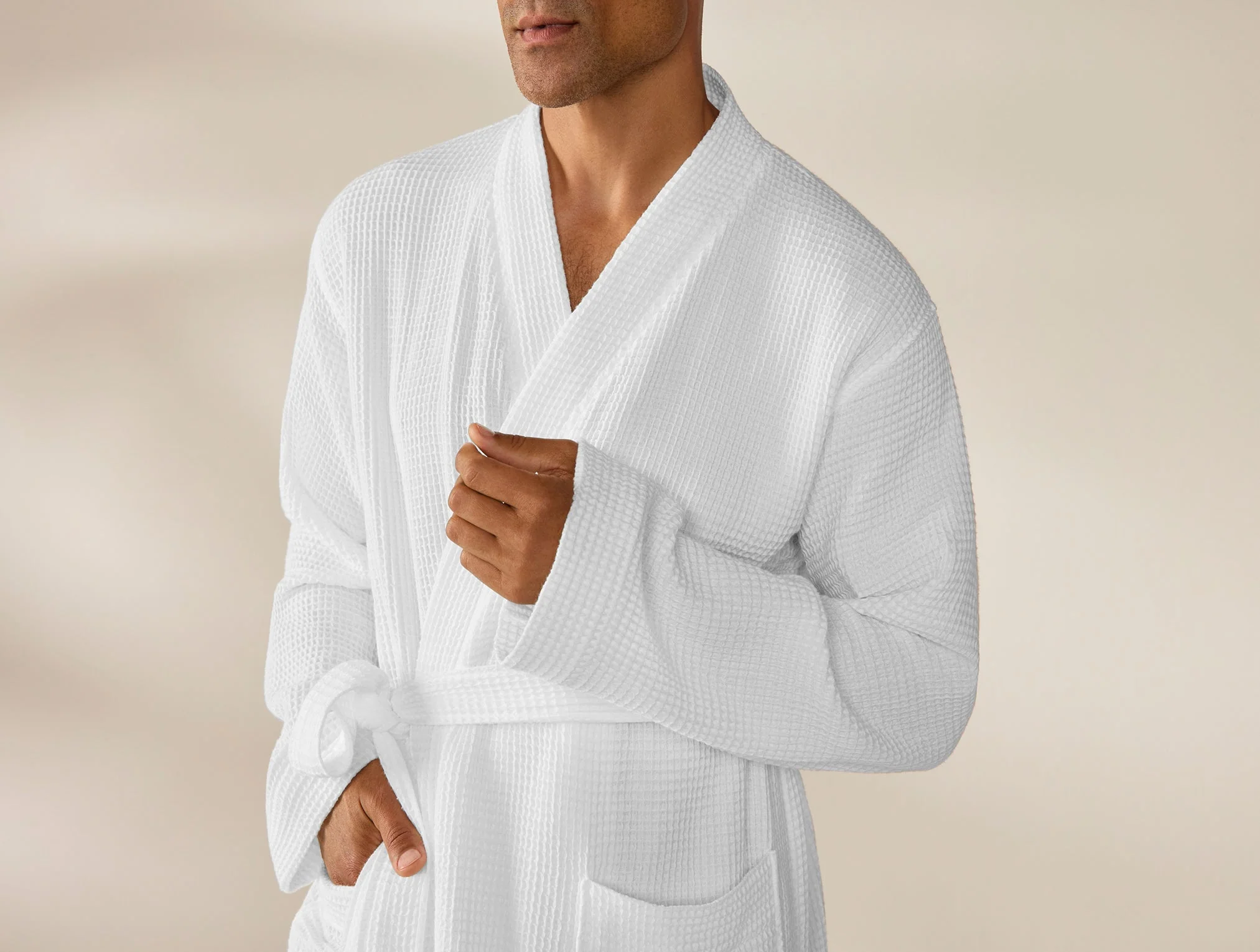Unisex Organic Waffle Robe - Renewed - Image 10