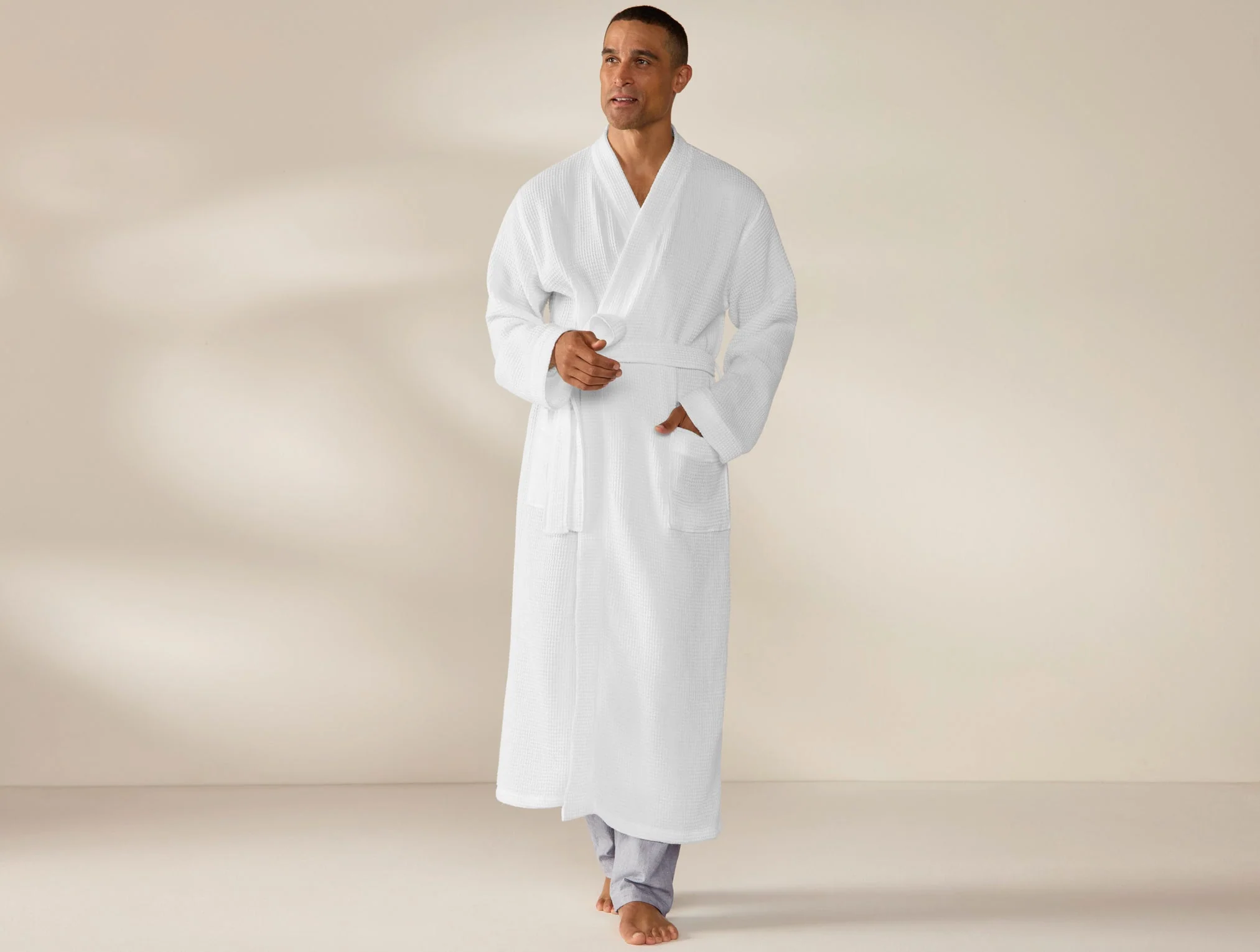 Unisex Organic Waffle Robe - Renewed - Image 6