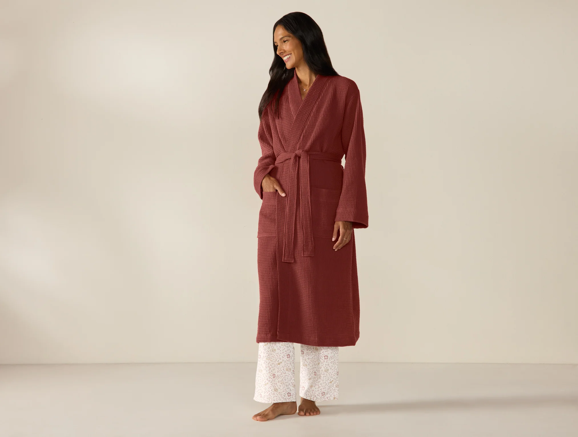 Unisex Organic Waffle Robe - Image 3