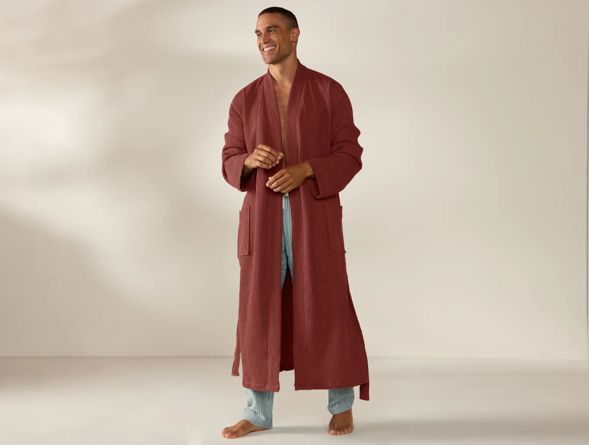 Unisex Organic Waffle Robe - Image 5
