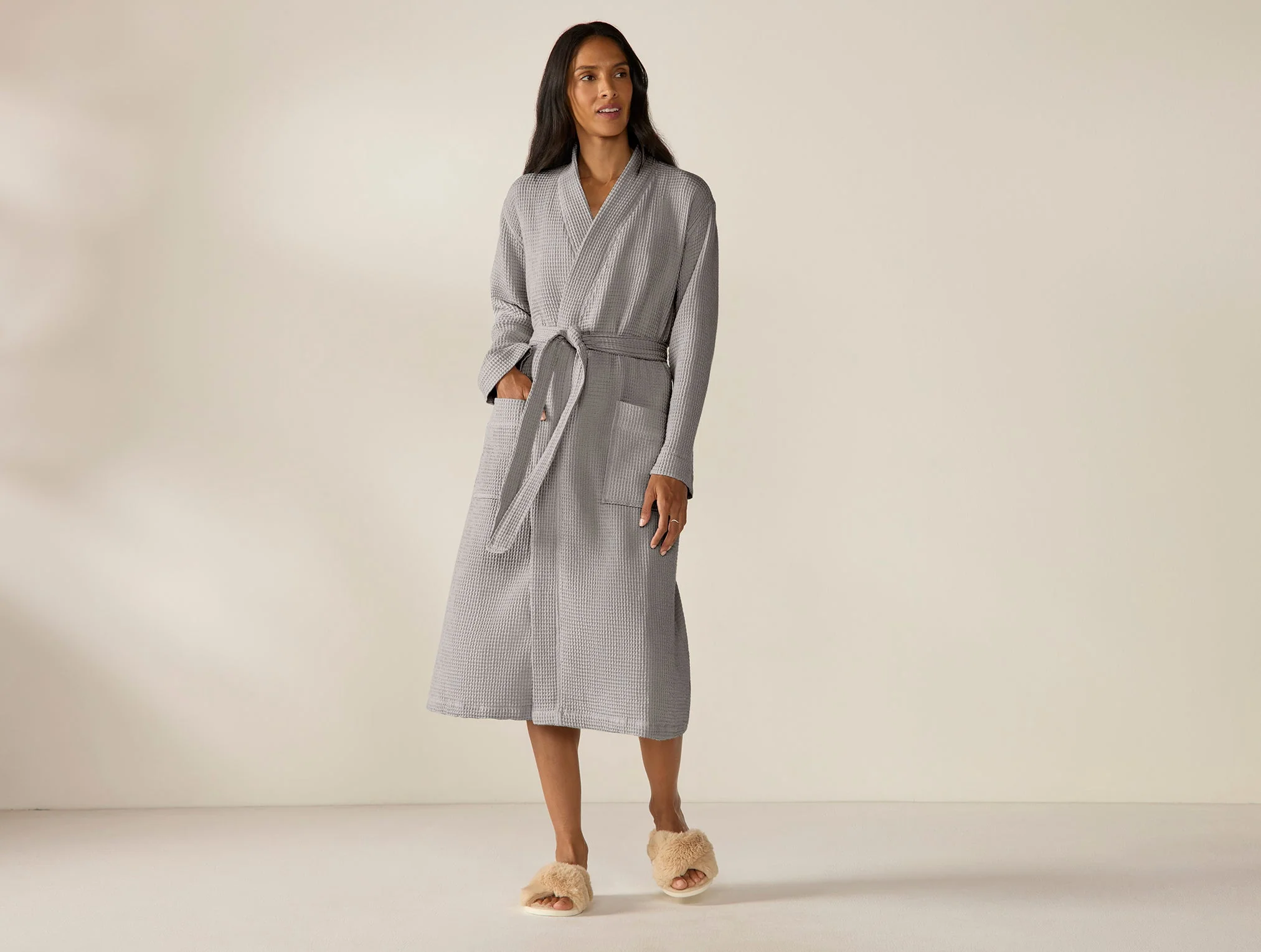 Unisex Organic Waffle Robe - Renewed - Image 7
