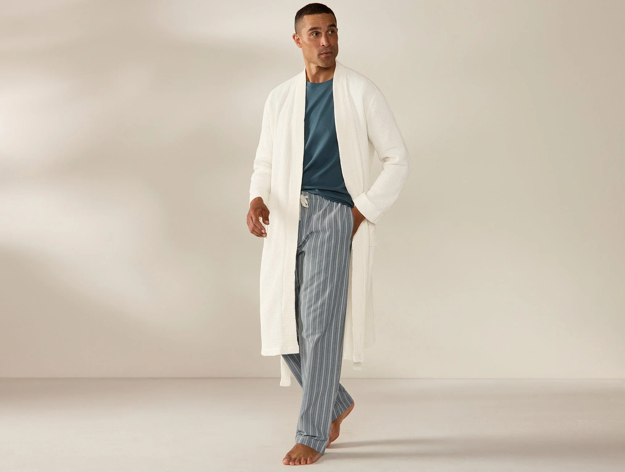 Unisex Organic Waffle Robe - Renewed - Image 5
