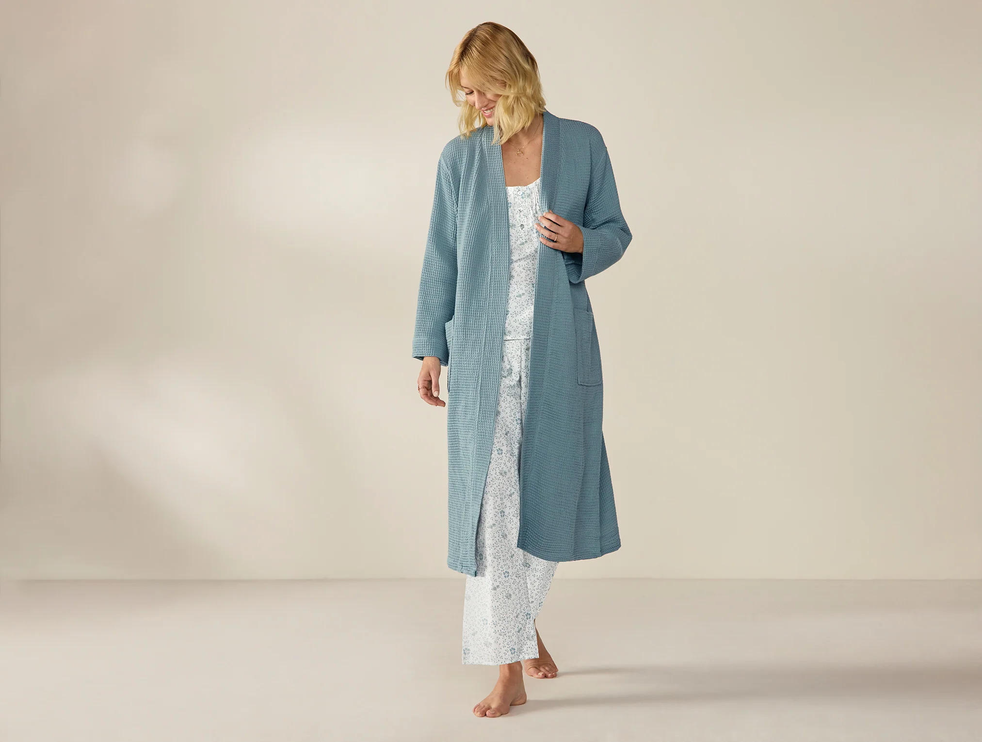 Unisex Organic Waffle Robe - Image 3