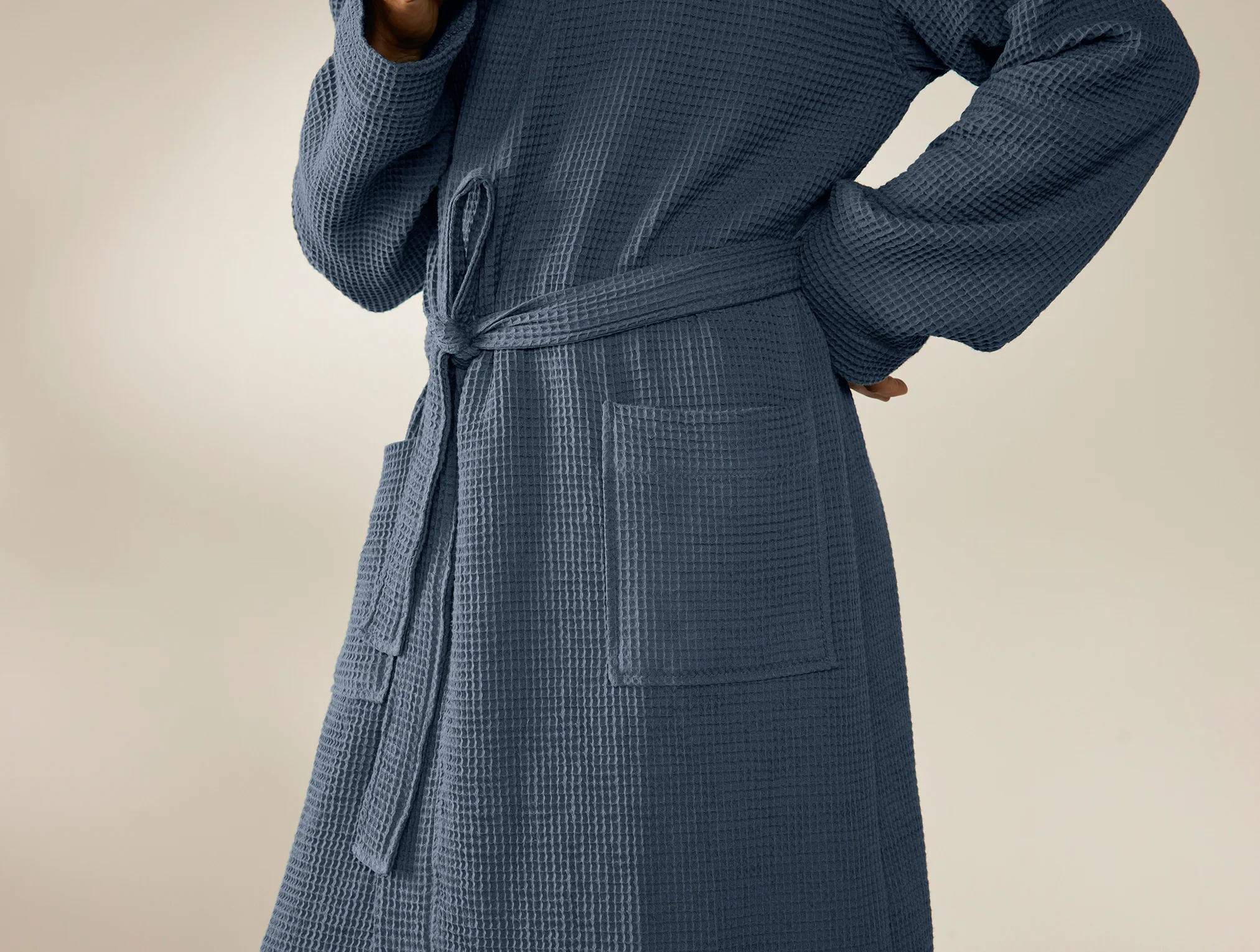Unisex Organic Waffle Robe - Image 2