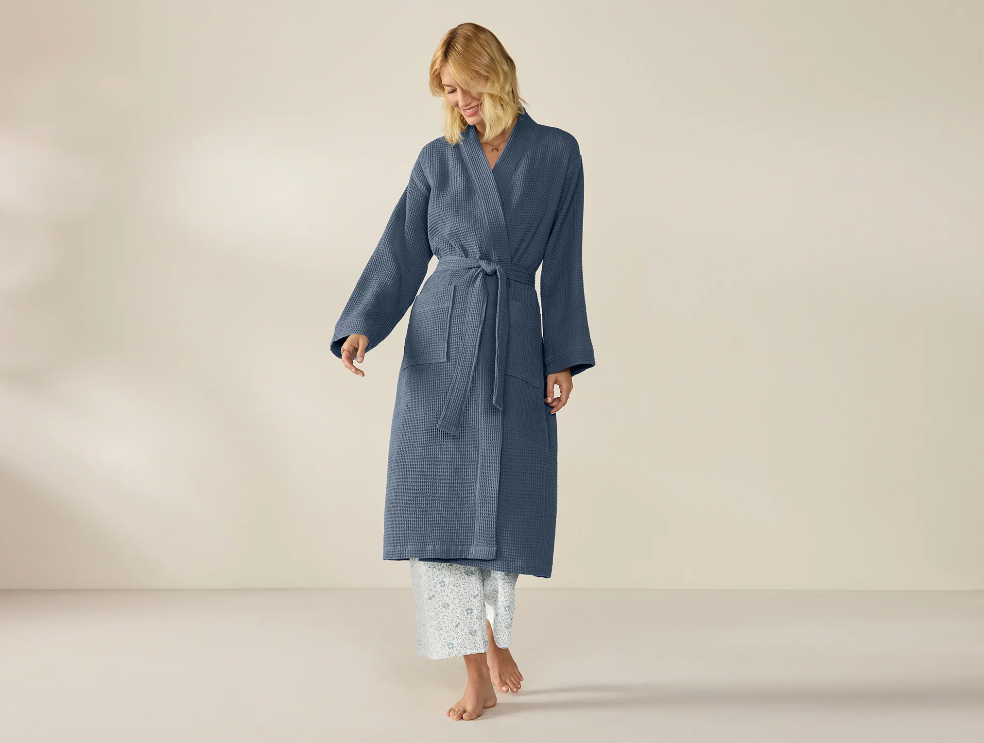 Unisex Organic Waffle Robe - Image 5
