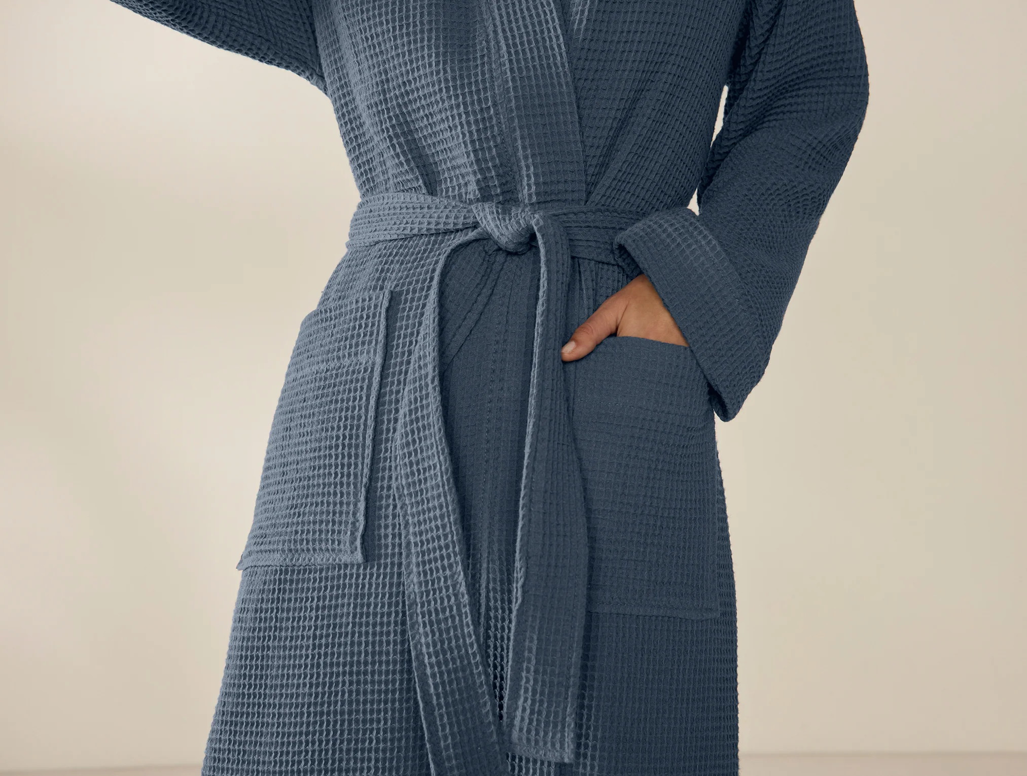 Unisex Organic Waffle Robe - Image 9