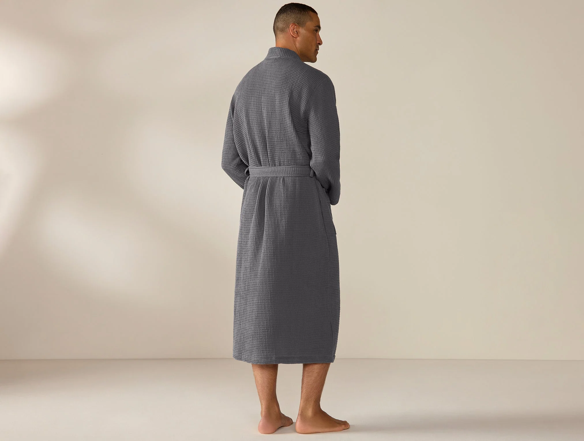 Unisex Organic Waffle Robe - Renewed - Image 5