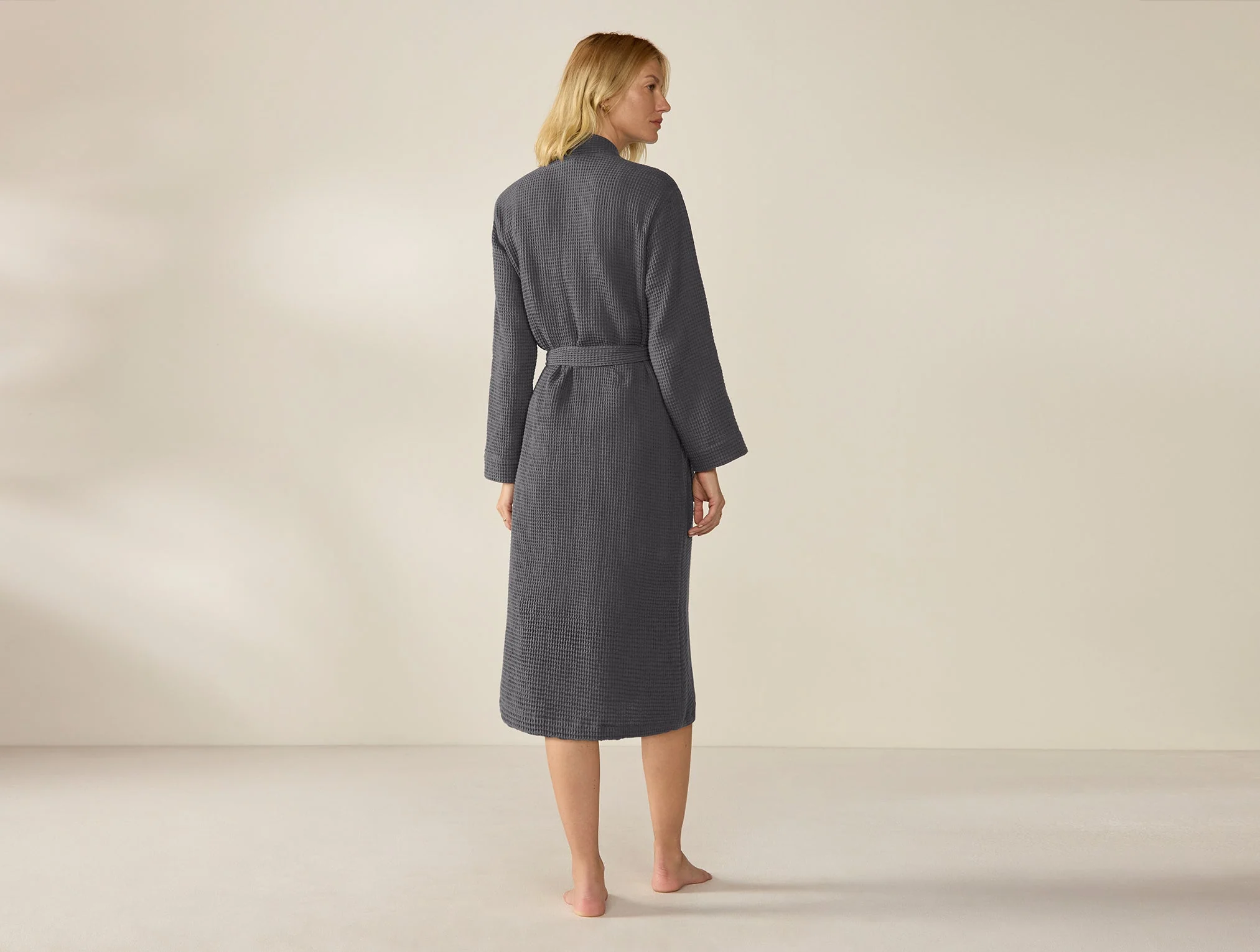 Unisex Organic Waffle Robe - Renewed - Image 8