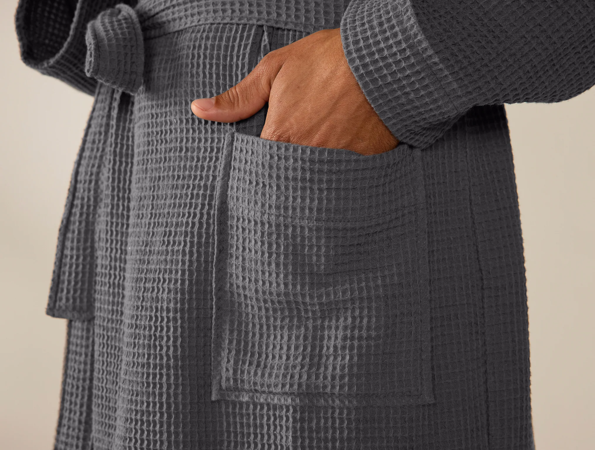 Unisex Organic Waffle Robe - Image 3