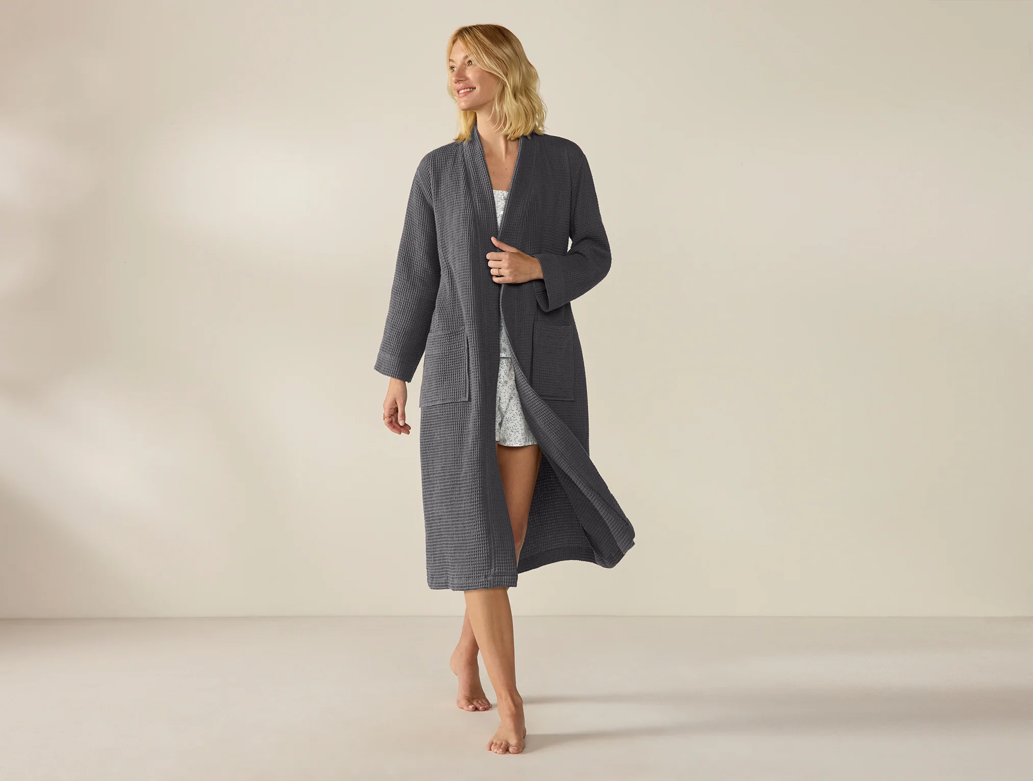 Unisex Organic Waffle Robe - Image 7