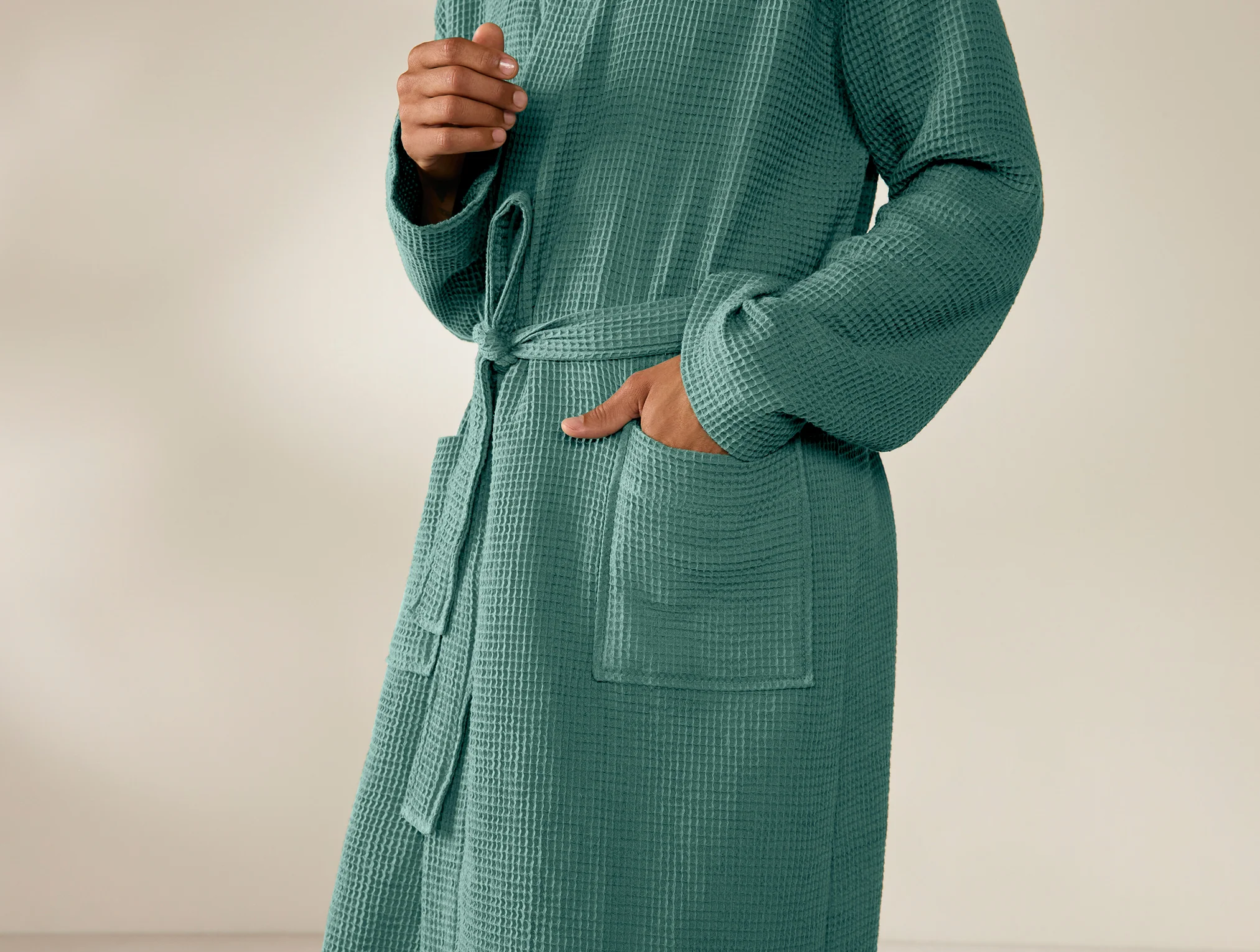 Unisex Organic Waffle Robe - Image 2