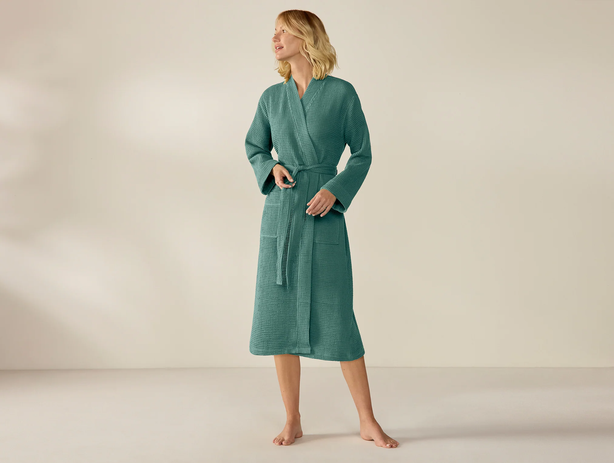 Unisex Organic Waffle Robe - Image 5