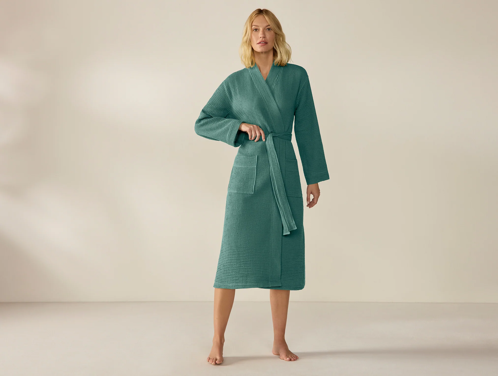 Unisex Organic Waffle Robe - Image 7