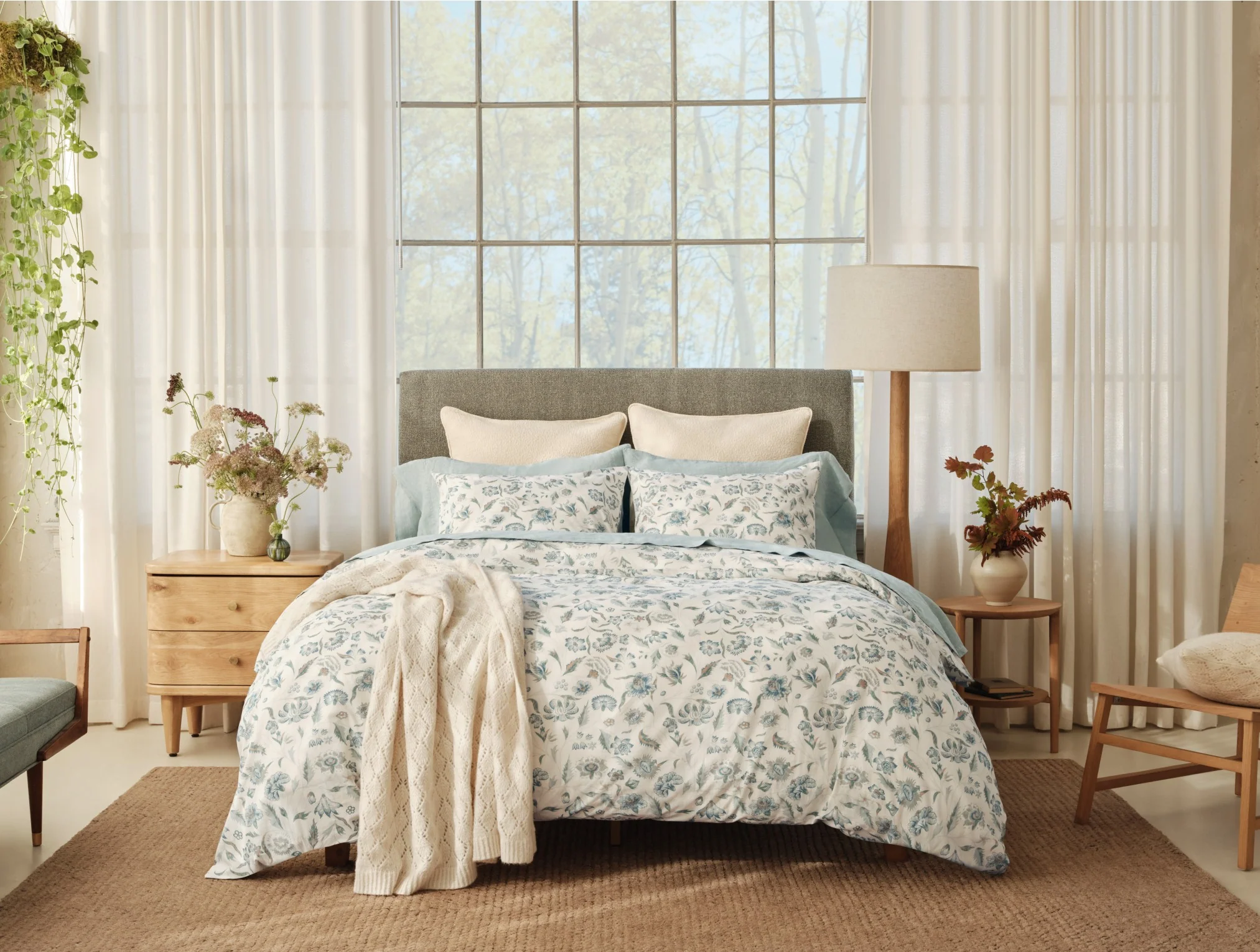 Viola Organic Print Duvet Set - Image 4