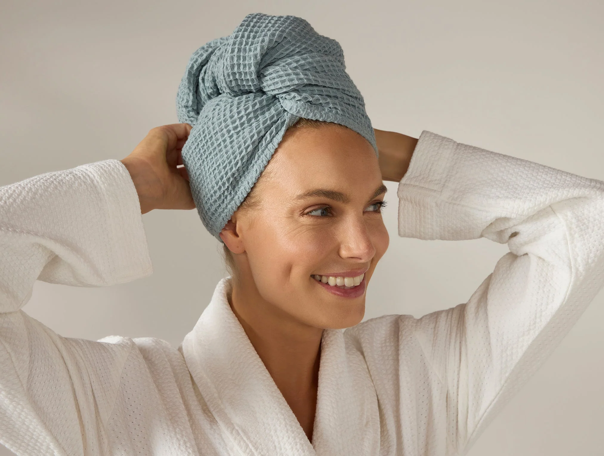 Waffle Organic Hair Wrap - Image 3