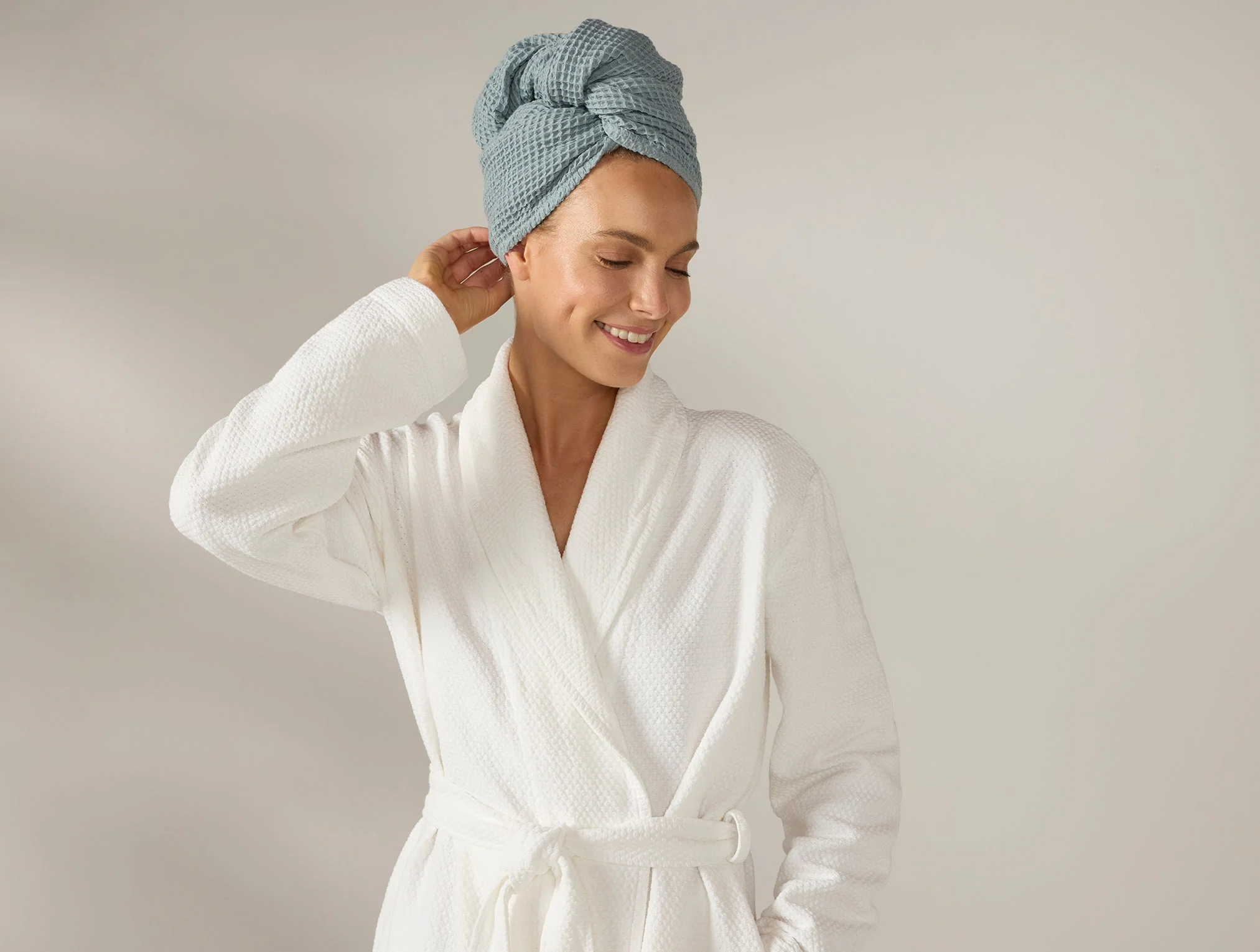 Waffle Organic Hair Wrap - Image 4