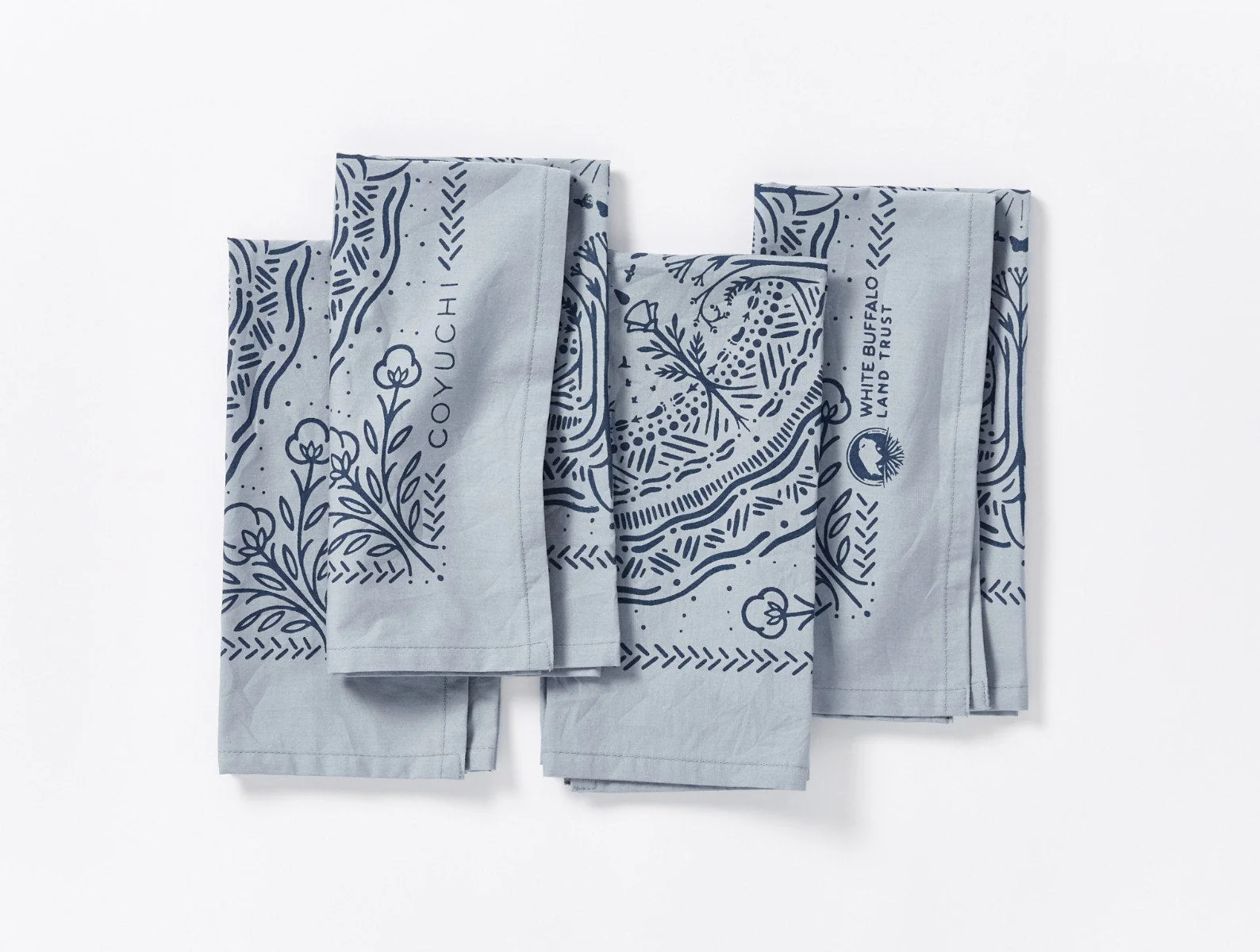 White Buffalo Land Trust Bandana Napkins, Set of 4
