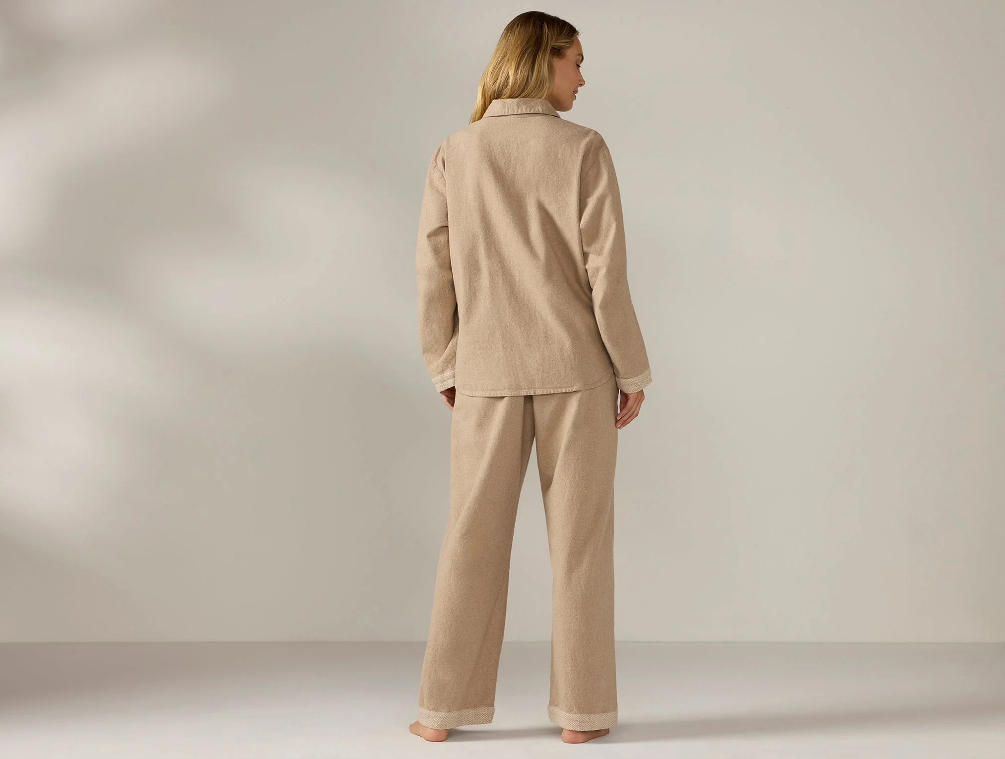 Women's Cloud Brushed Organic Flannel Pajama Set - Image 3