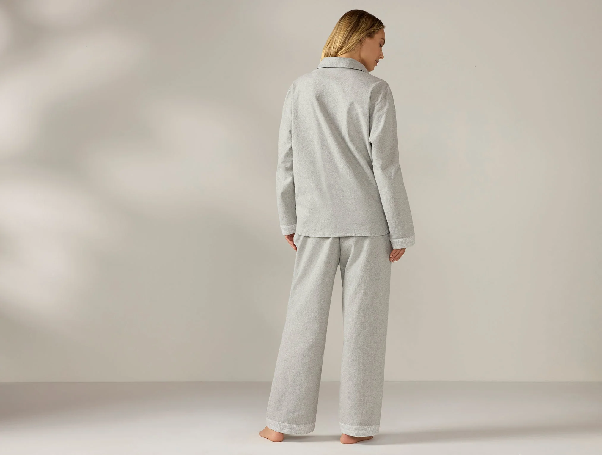 Women's Cloud Brushed Organic Flannel Pajama Set - Image 4
