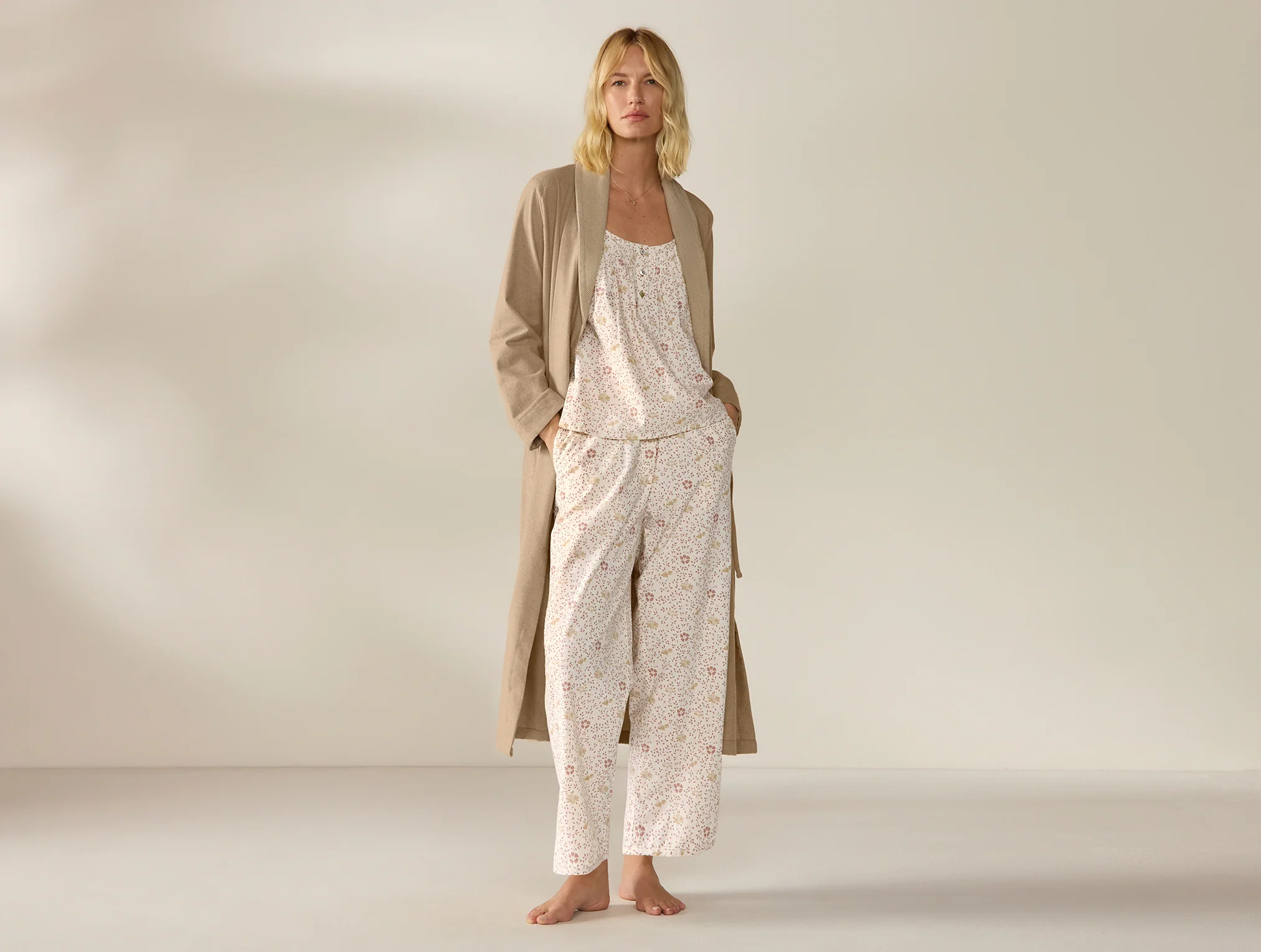 Women's Cloud Brushed Organic Flannel Robe - Image 6