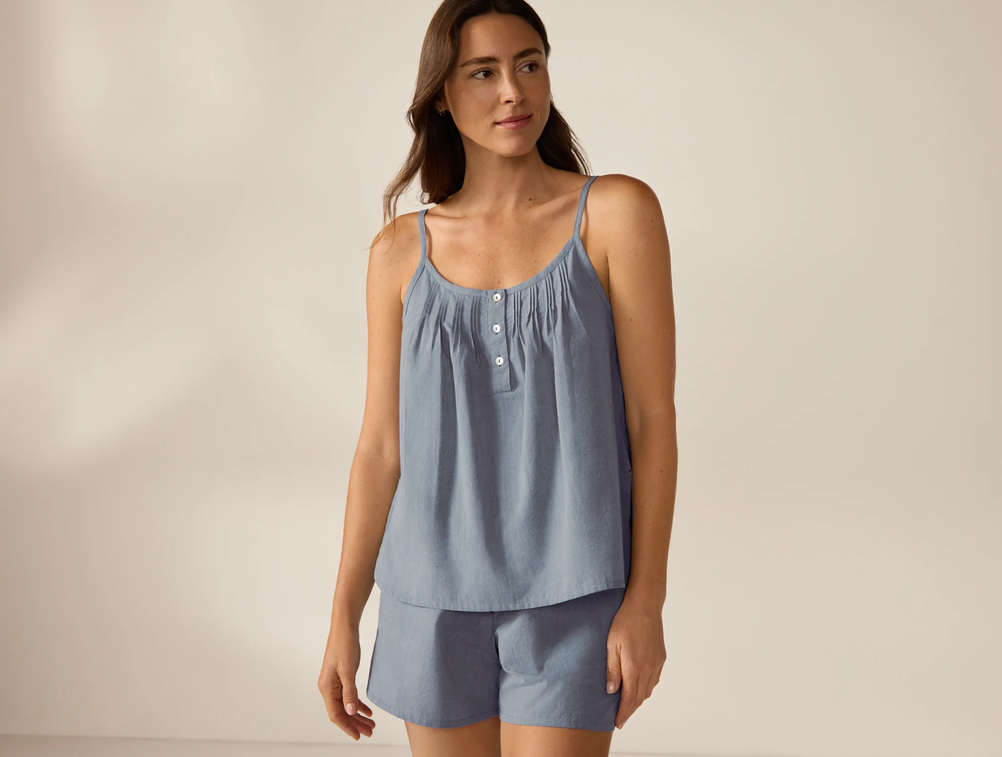 Women's Isla Organic Cotton Cami Short Set - Image 2