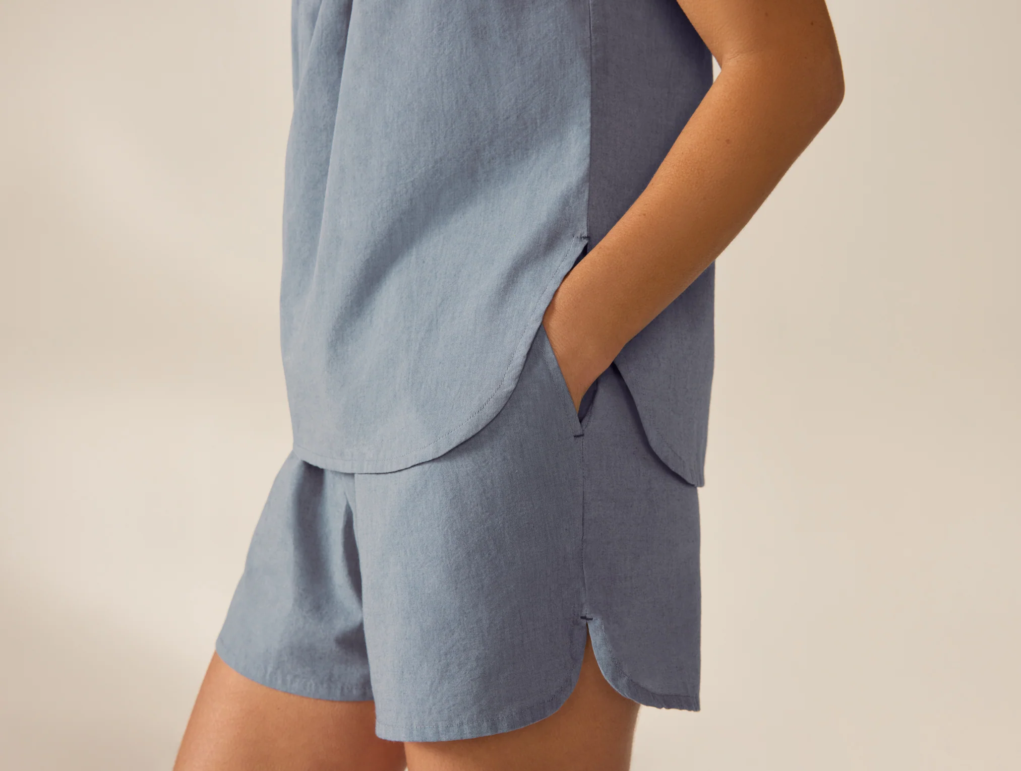 Women's Isla Organic Cotton Cami Short Set - Image 4