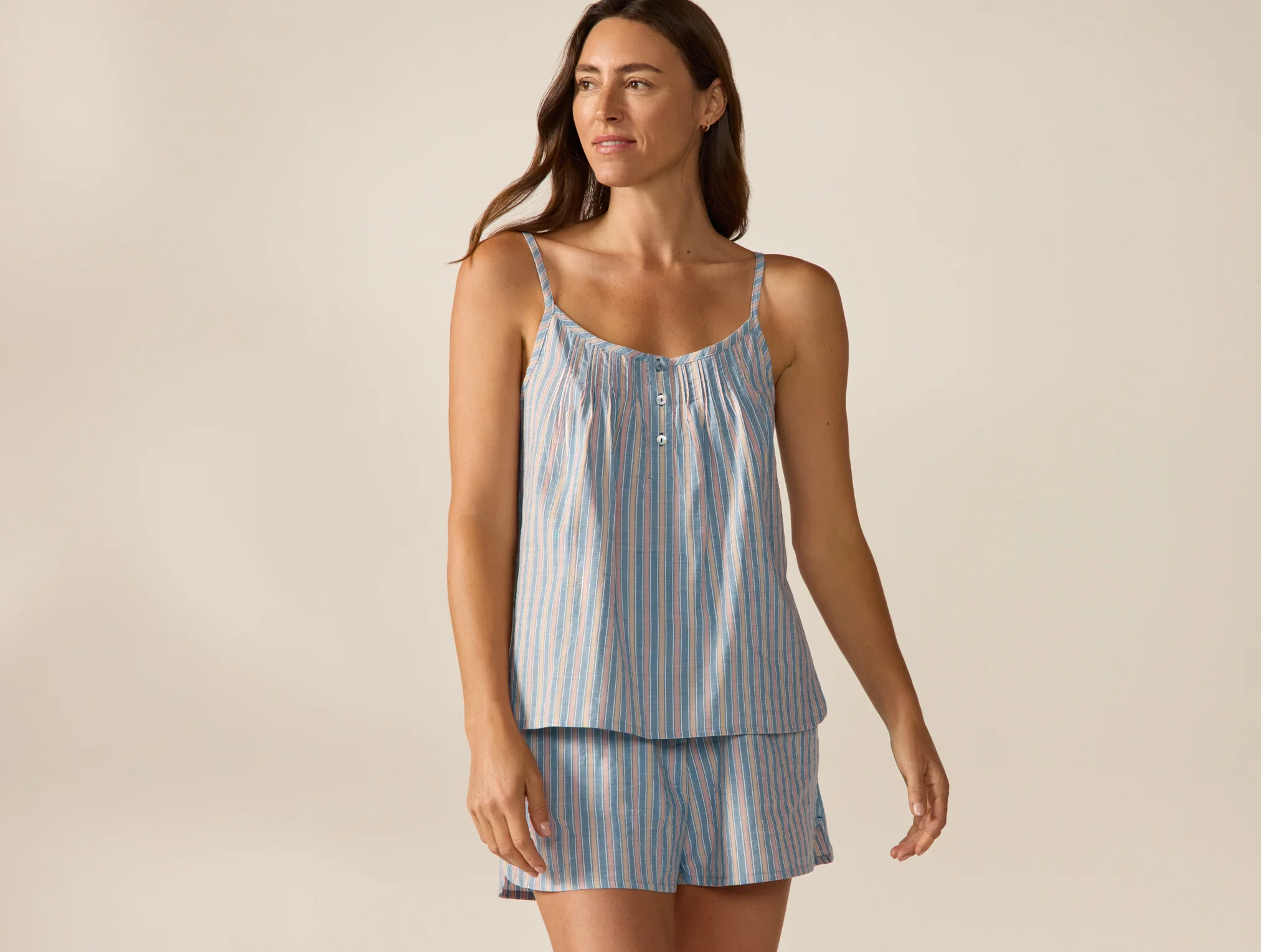 Women's Isla Organic Cotton Cami Short Set - Image 2