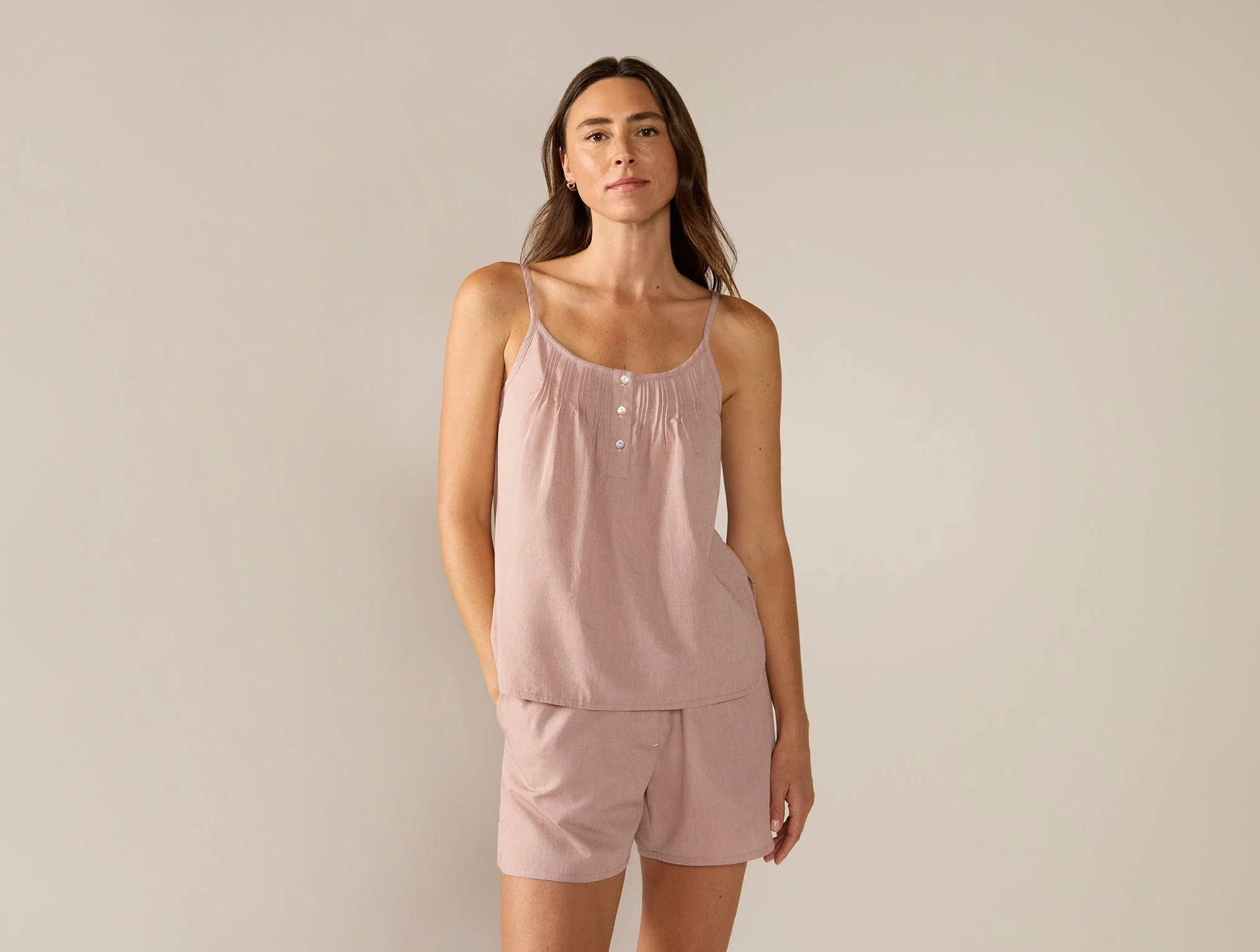 Women's Isla Organic Cotton Cami Short Set - Image 2