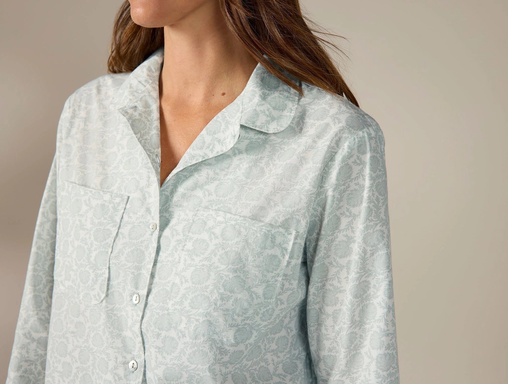 Women's Isla Organic Cotton Long Sleeve Pajama Set - Image 3