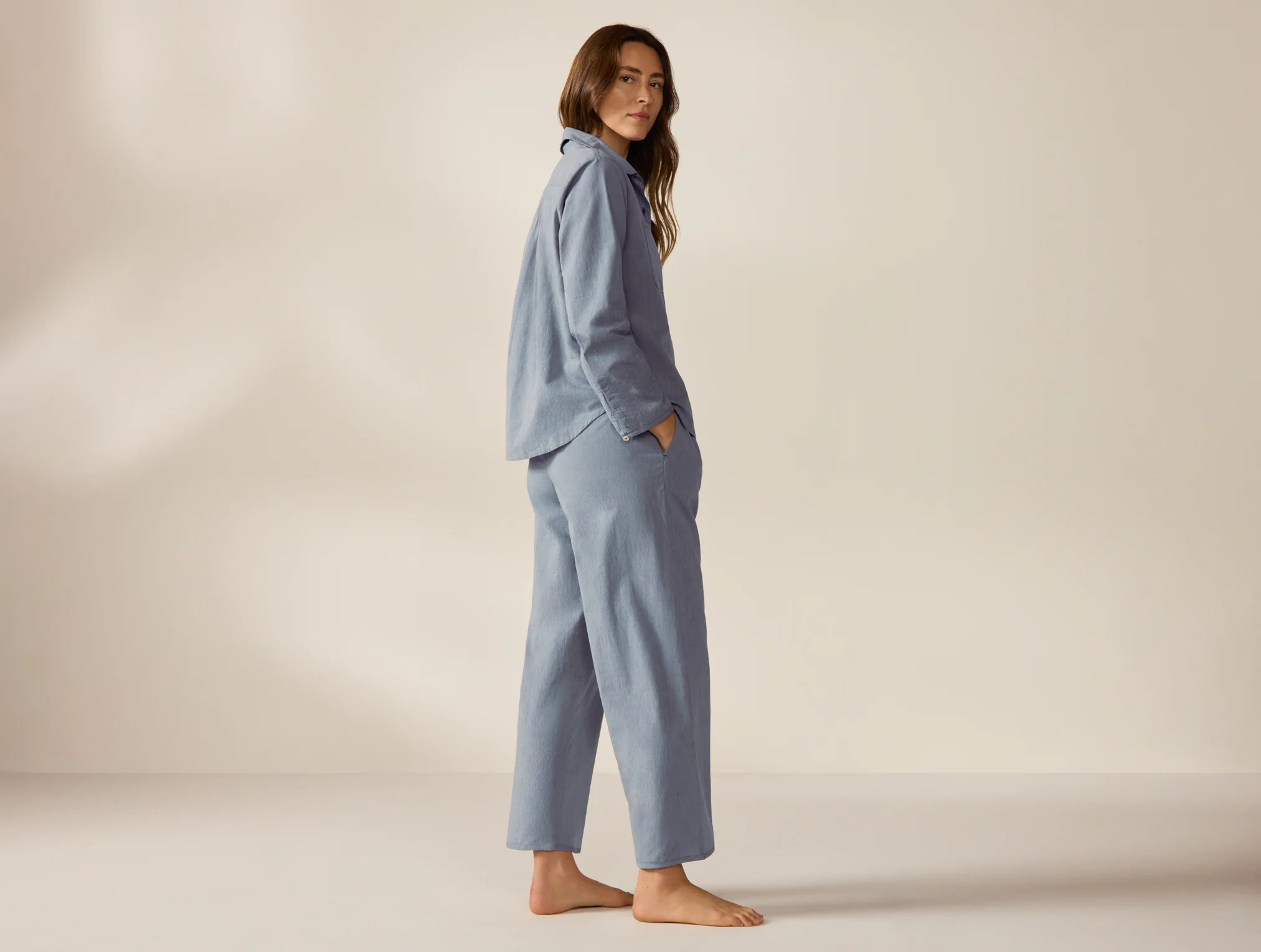 Women's Isla Organic Cotton Long Sleeve Pajama Set - Image 3