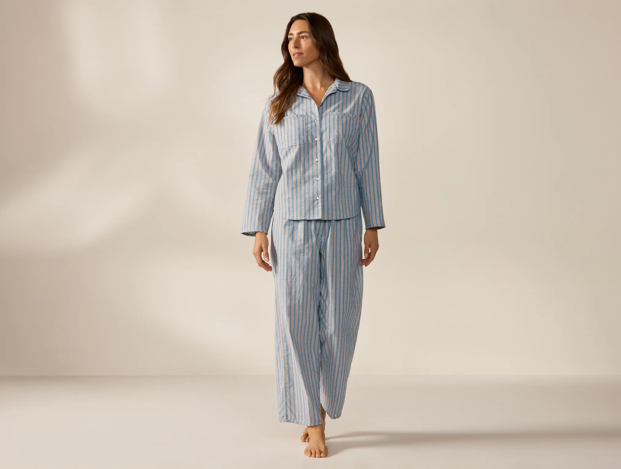Women's Isla Organic Cotton Long Sleeve Pajama Set