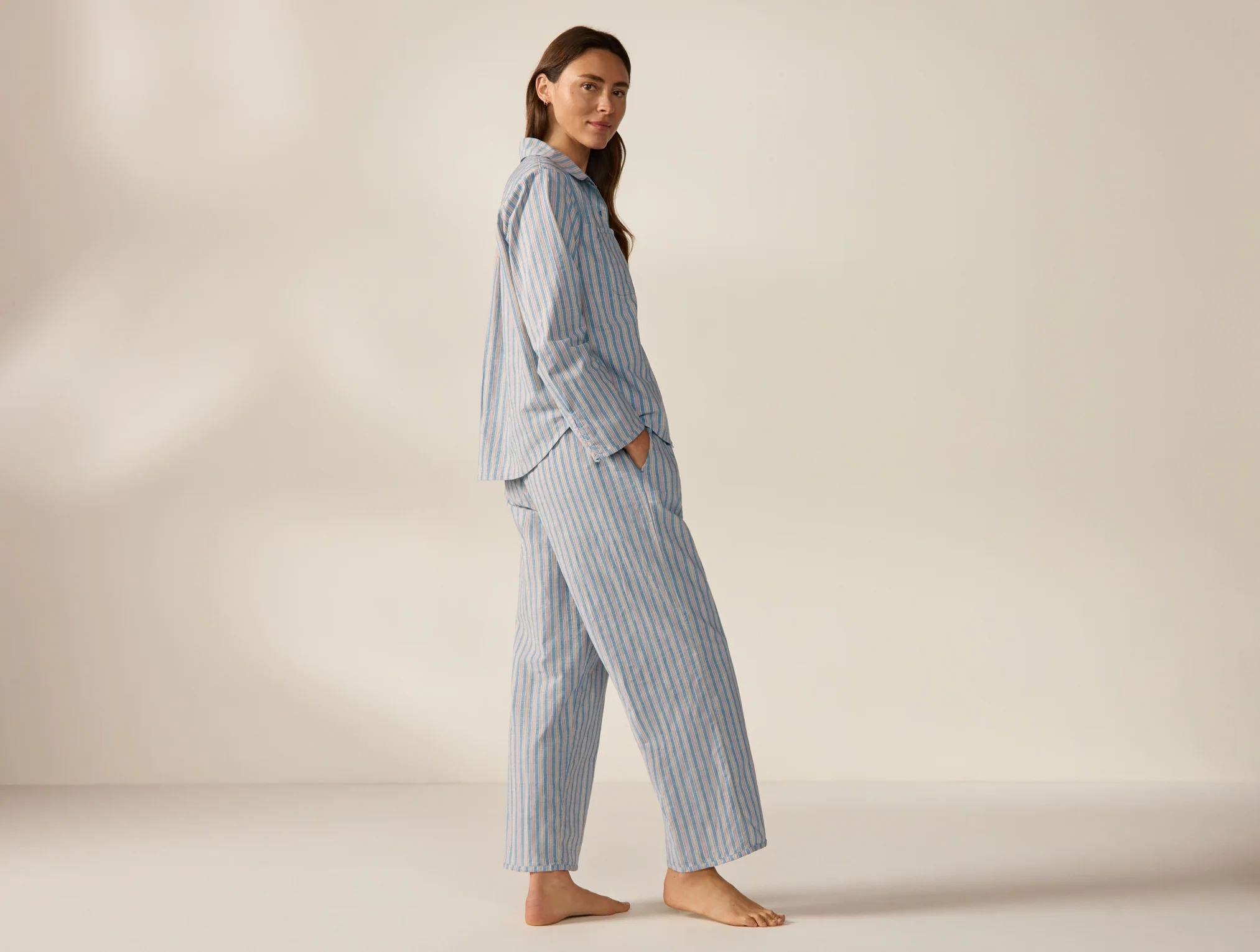 Women's Isla Organic Cotton Long Sleeve Pajama Set - Image 2