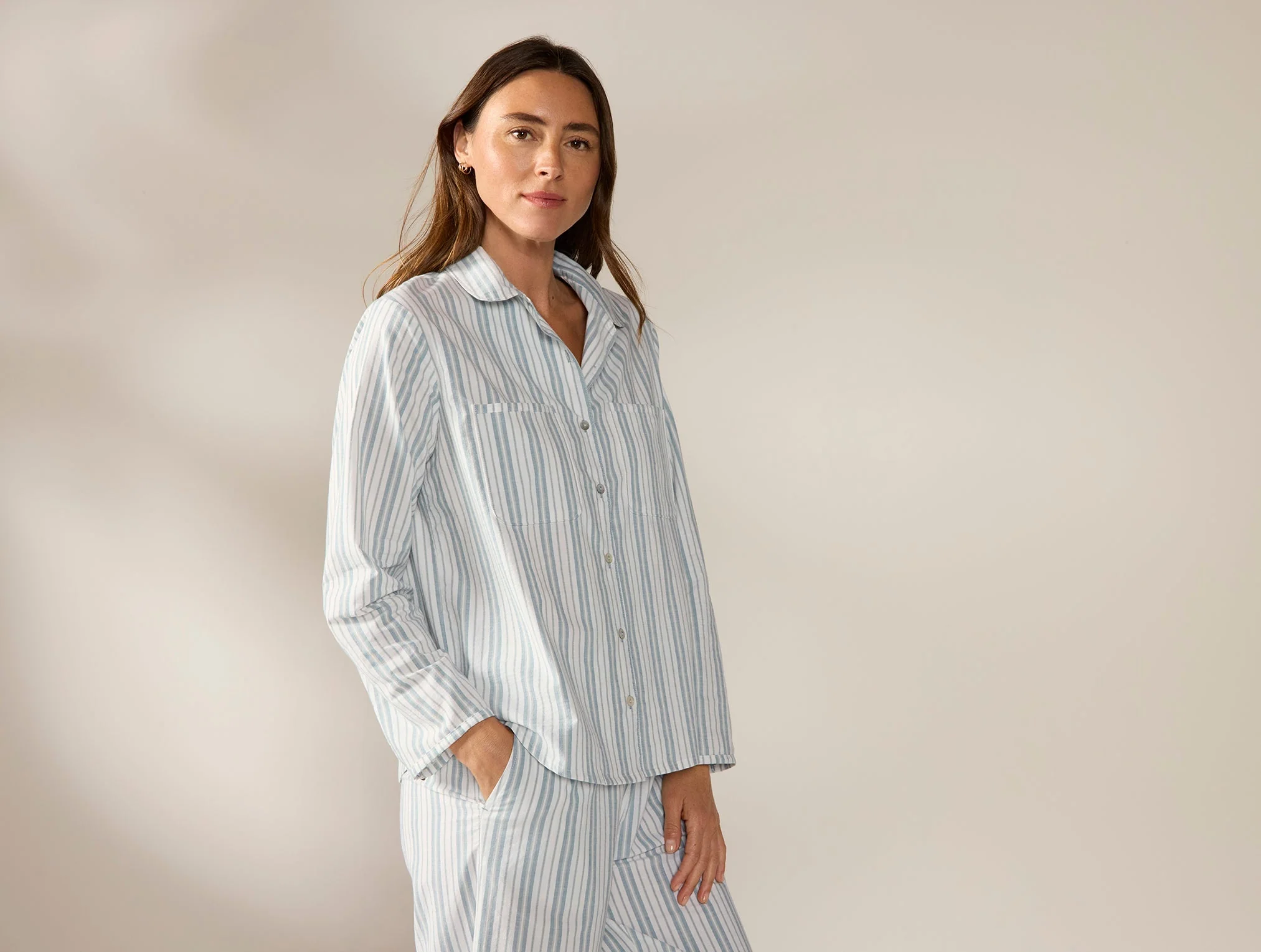 Women's Isla Organic Cotton Long Sleeve Pajama Set - Image 2