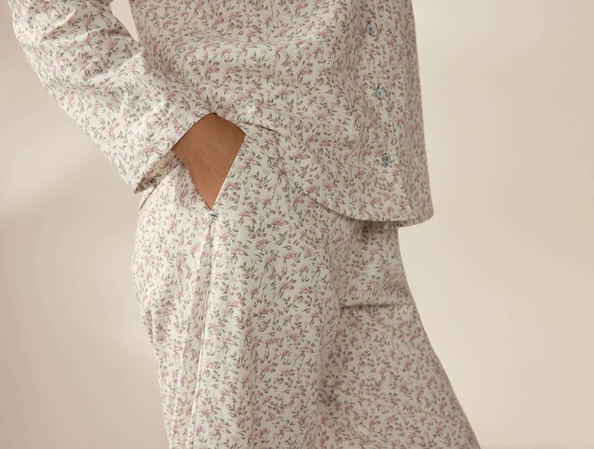 Women's Isla Organic Cotton Long Sleeve Pajama Set - Image 2