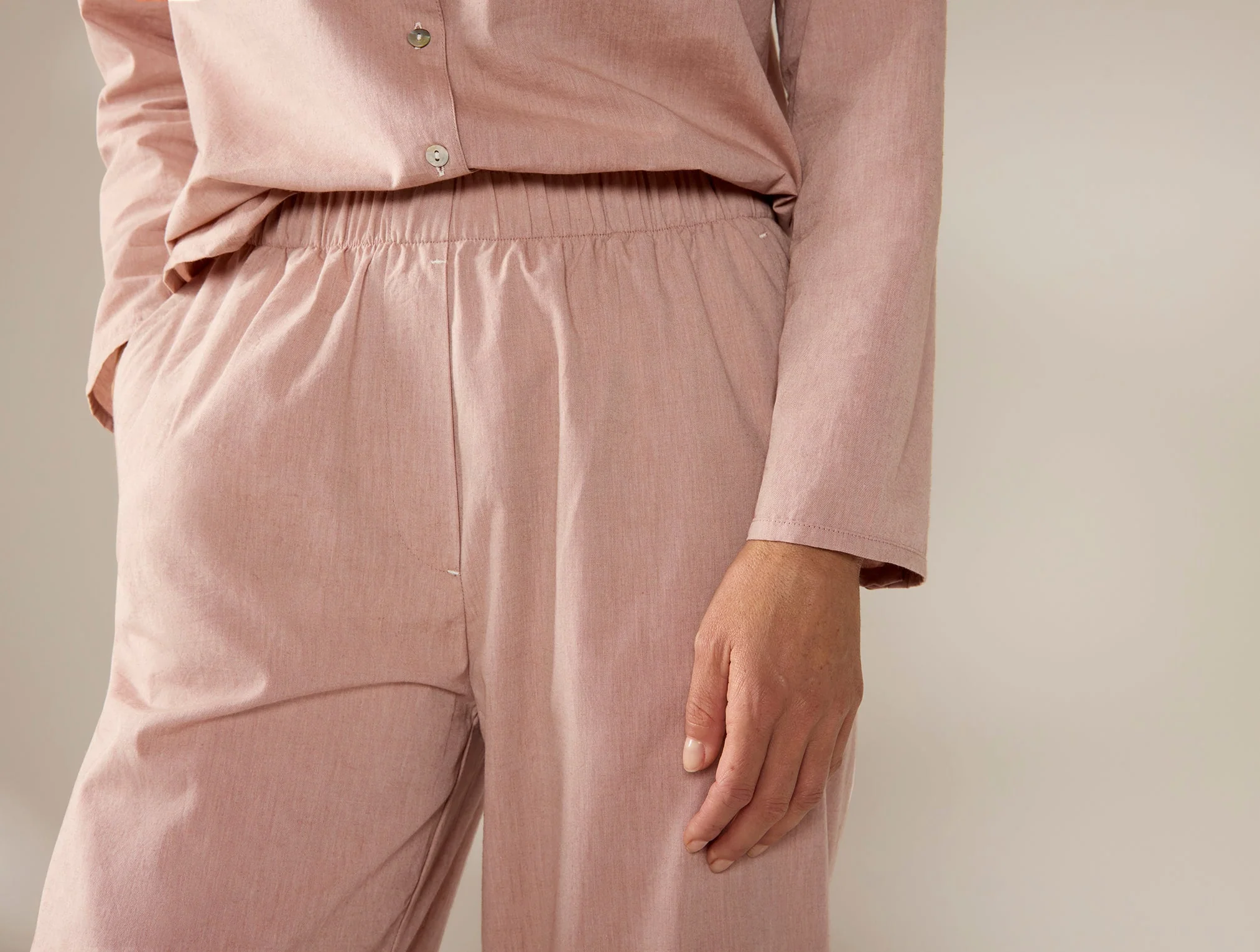 Women's Isla Organic Cotton Long Sleeve Pajama Set - Image 4