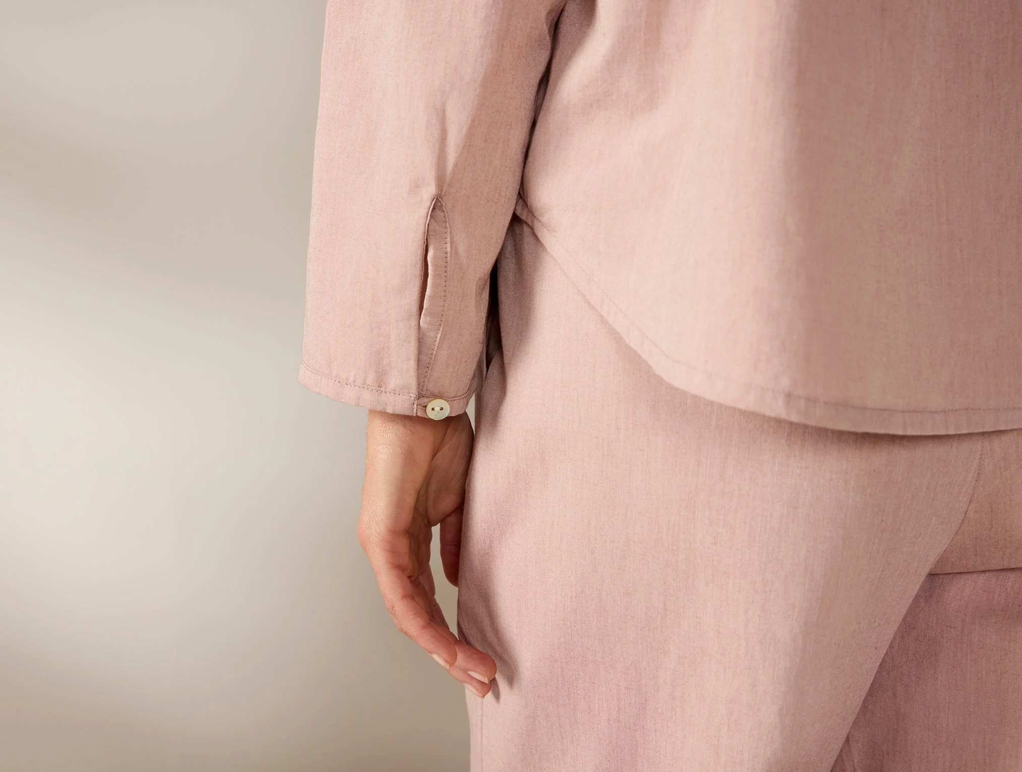 Women's Isla Organic Cotton Long Sleeve Pajama Set - Image 6