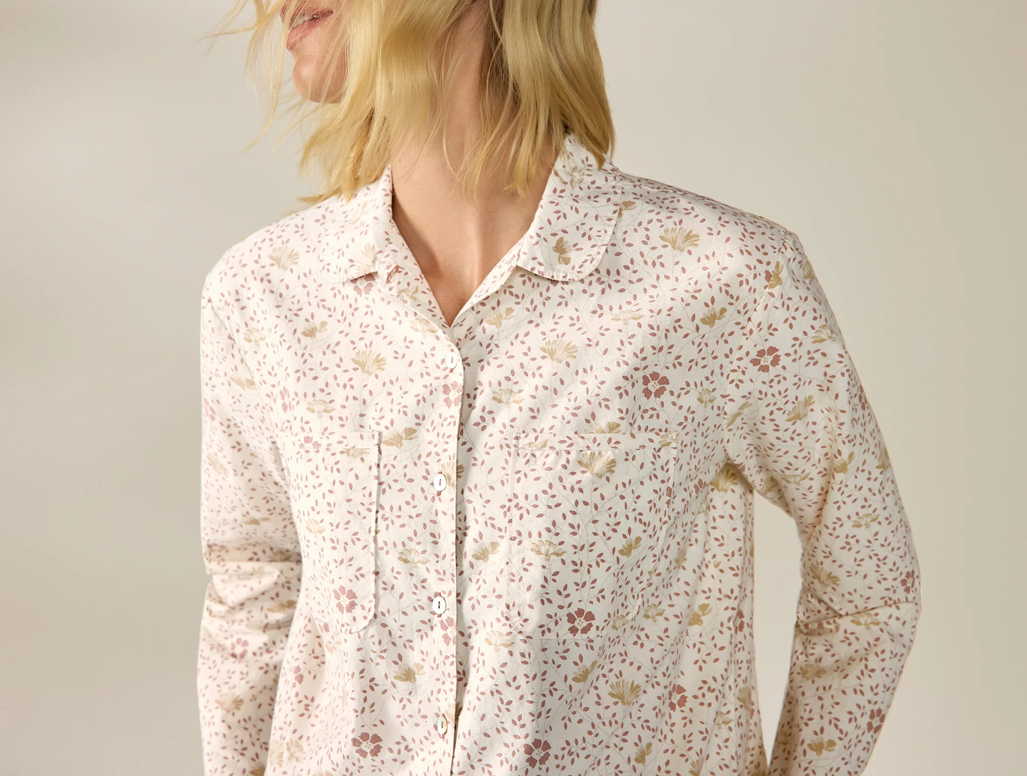 Women's Isla Organic Cotton Long Sleeve Pajama Set - Image 2