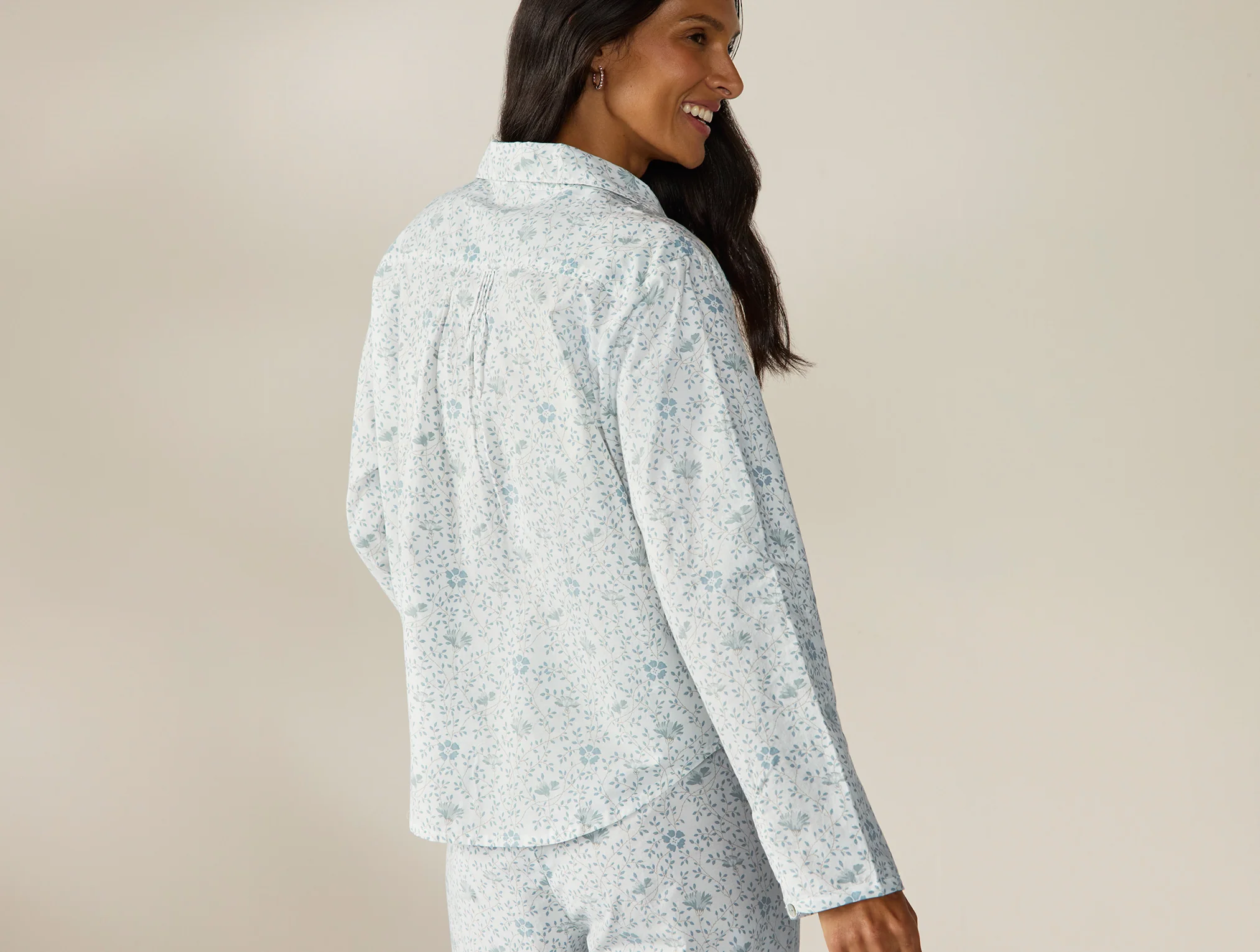 Women's Isla Organic Cotton Long Sleeve Pajama Set - Image 4